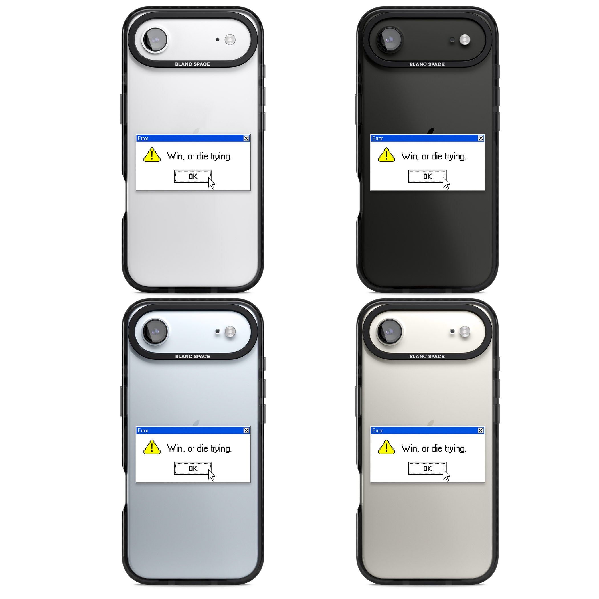 Win Or Die Trying Exe iPhone 17 Air Impact Black Phone Case APT Impact Protection