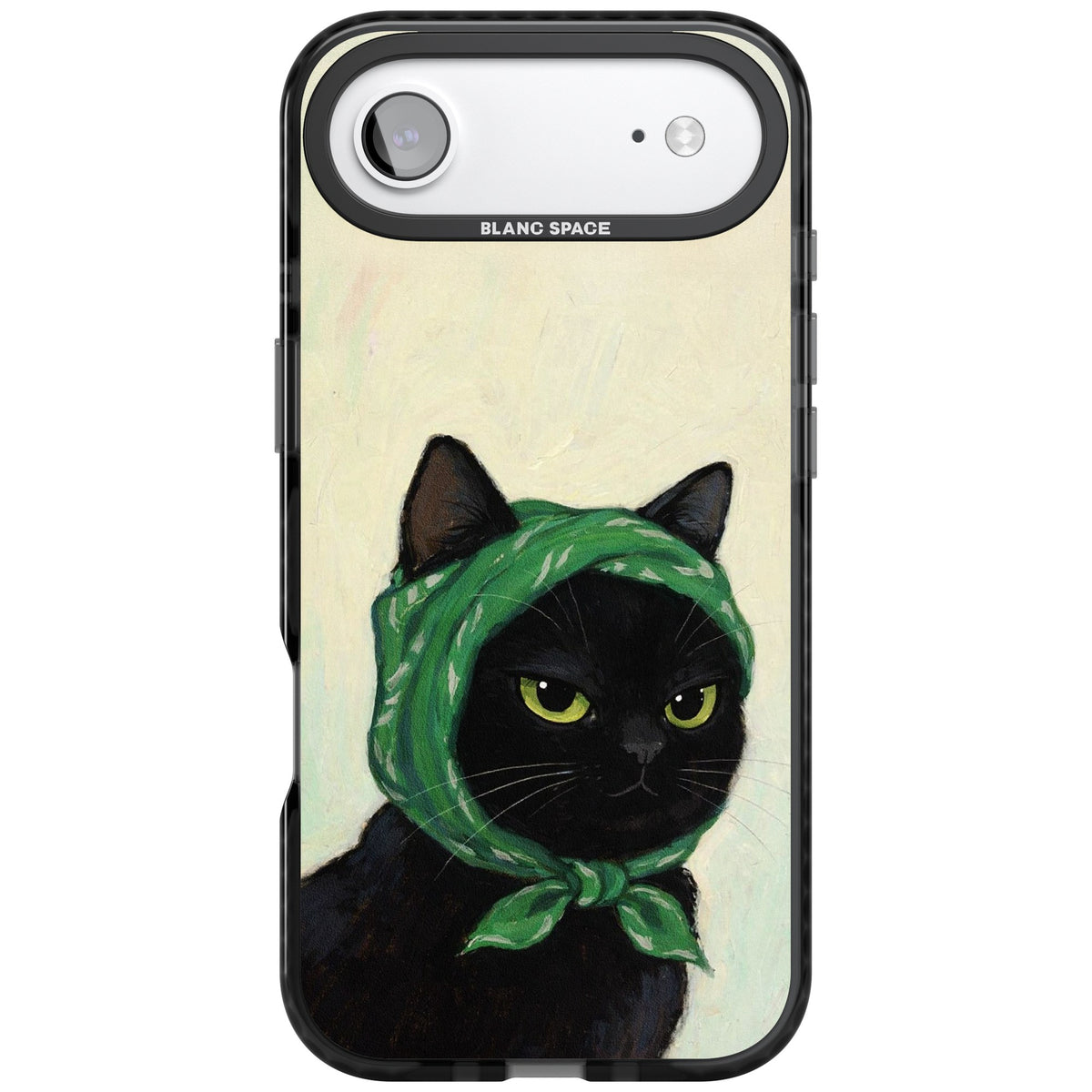 Unamused Kitty iPhone Air Impact Black Phone Case front