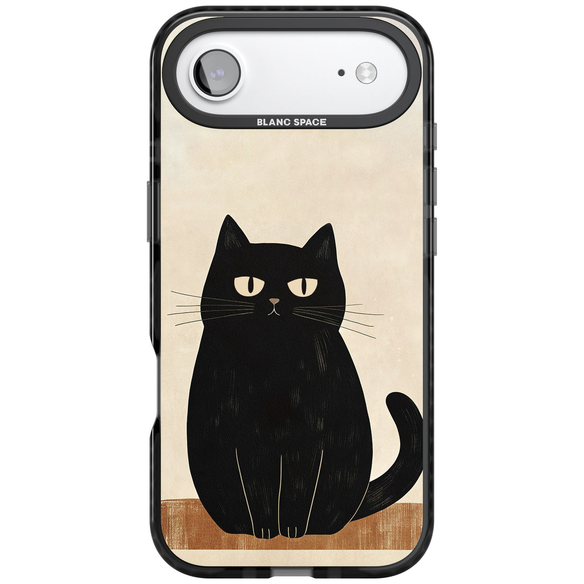 Sassy Black Cat iPhone Air Impact Black Phone Case front