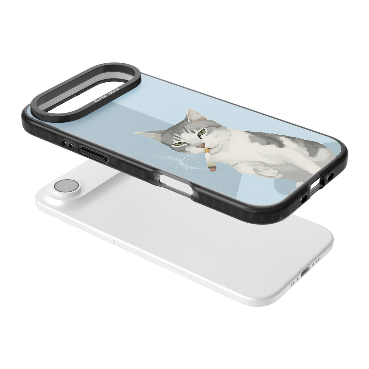 Better Than Cat Treats iPhone Air Impact Black Phone Case angled