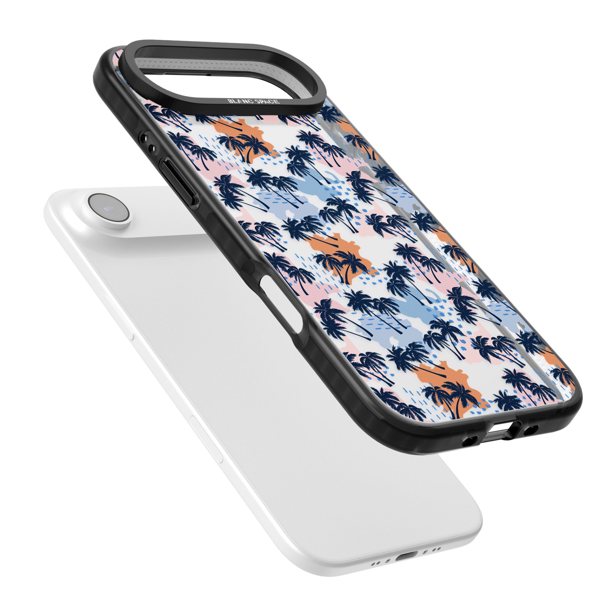 Tropical Vibes Palm Clear iPhone 17 Air Impact Black Phone Case Colours