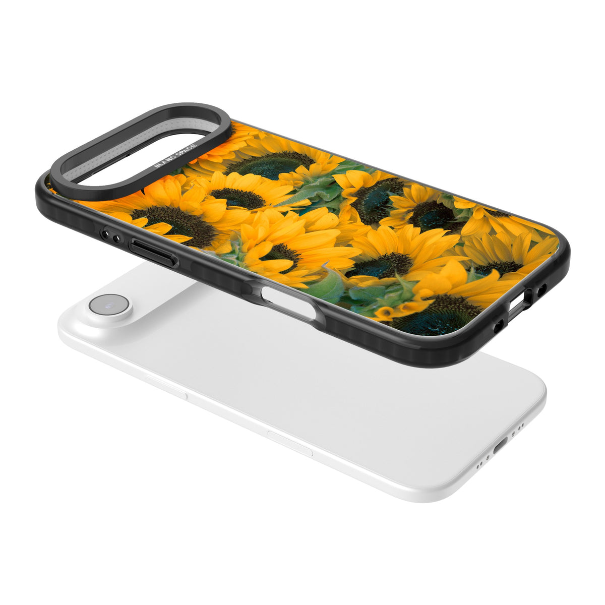 Sunflower Fields iPhone Air Impact Black Phone Case angled