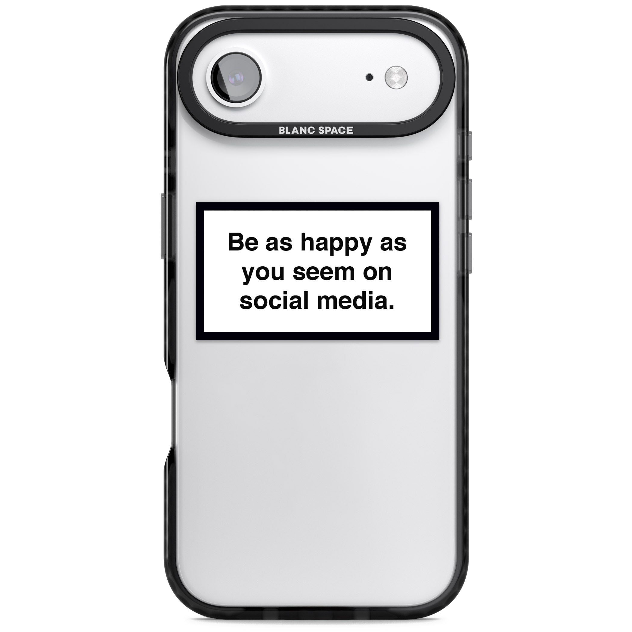 Happy On Social Media iPhone 17 Air Impact Black Phone Case