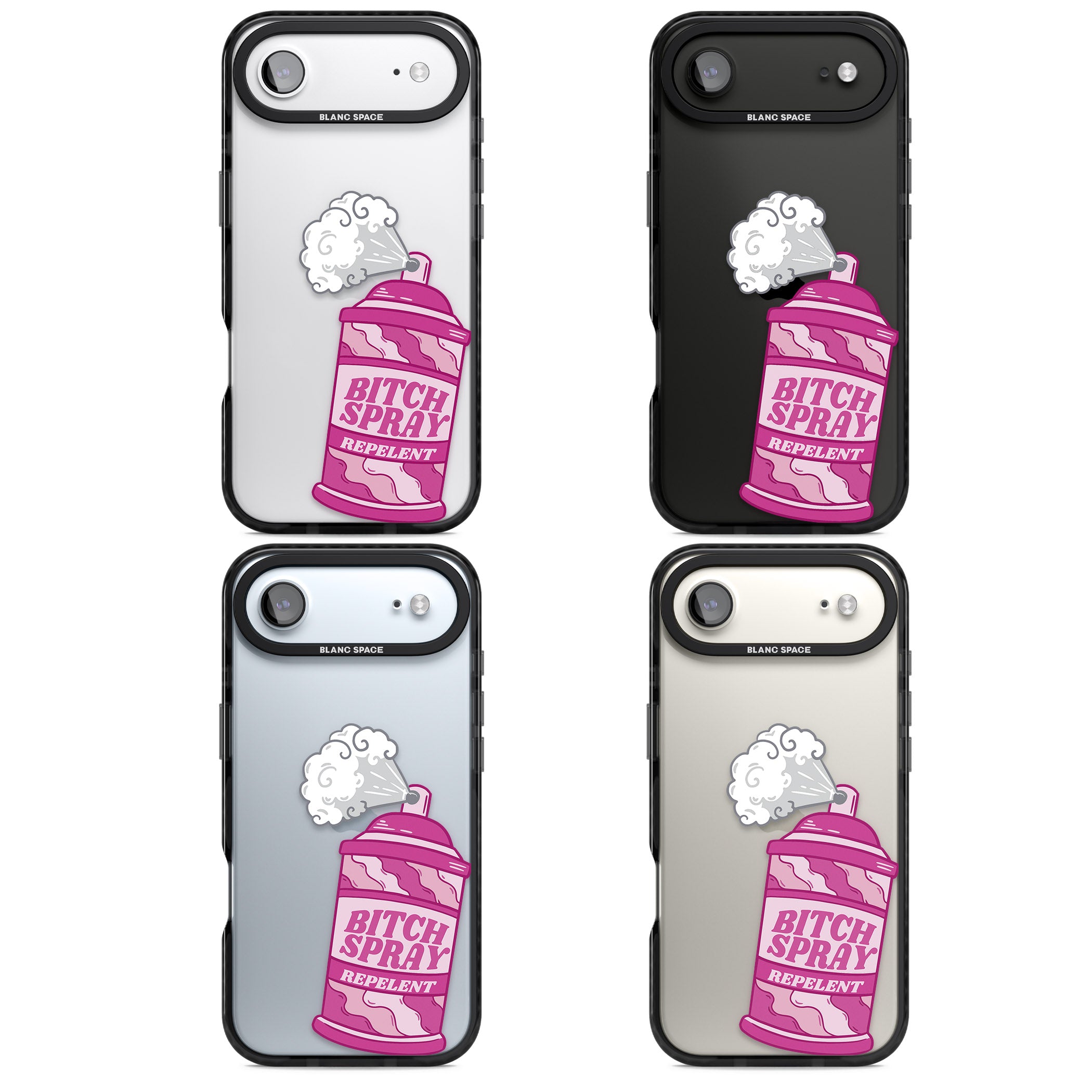 B*Tch Spray iPhone 17 Air Impact Black Phone Case APT Impact Protection