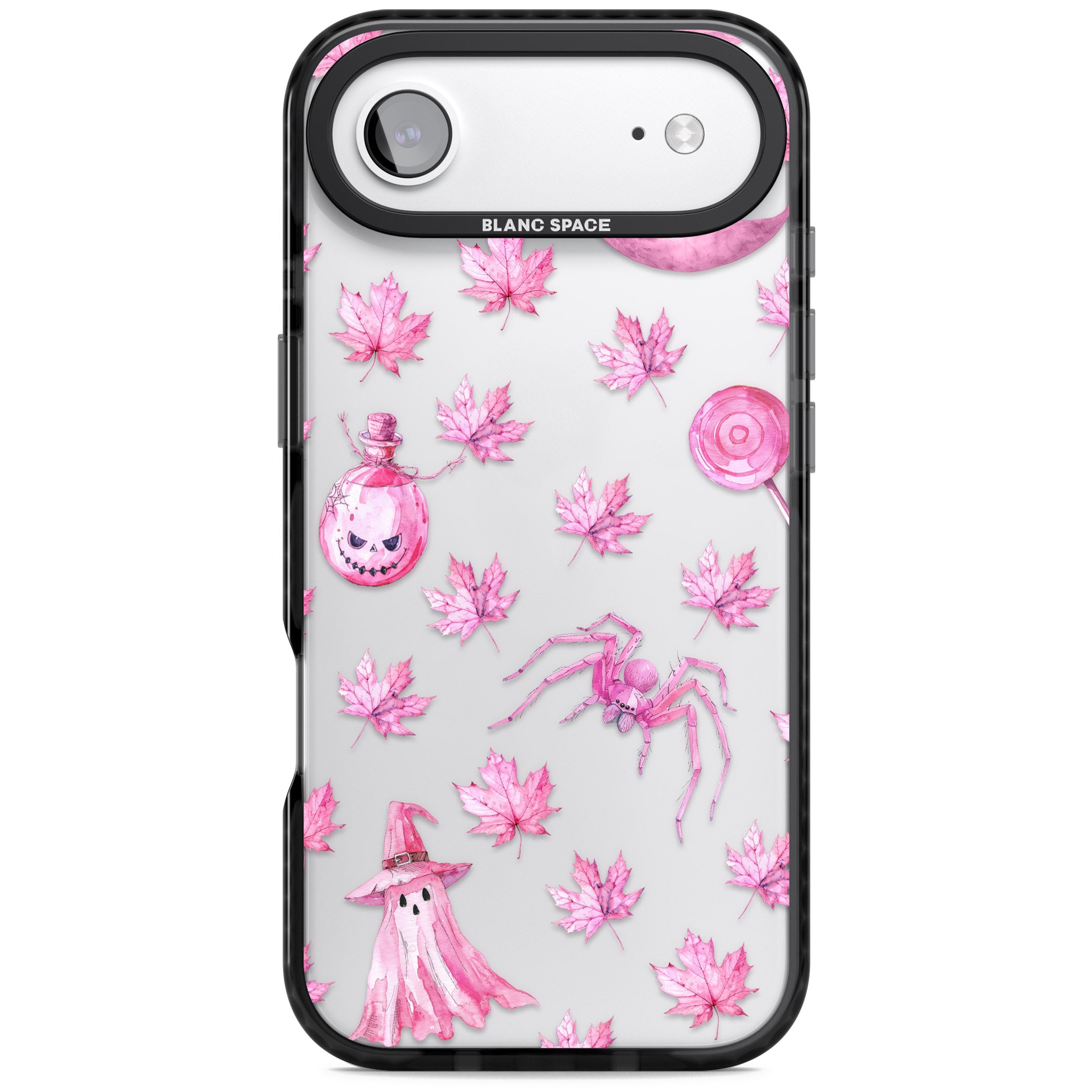 Pink Moon Maple iPhone 17 Air Impact Black Phone Case
