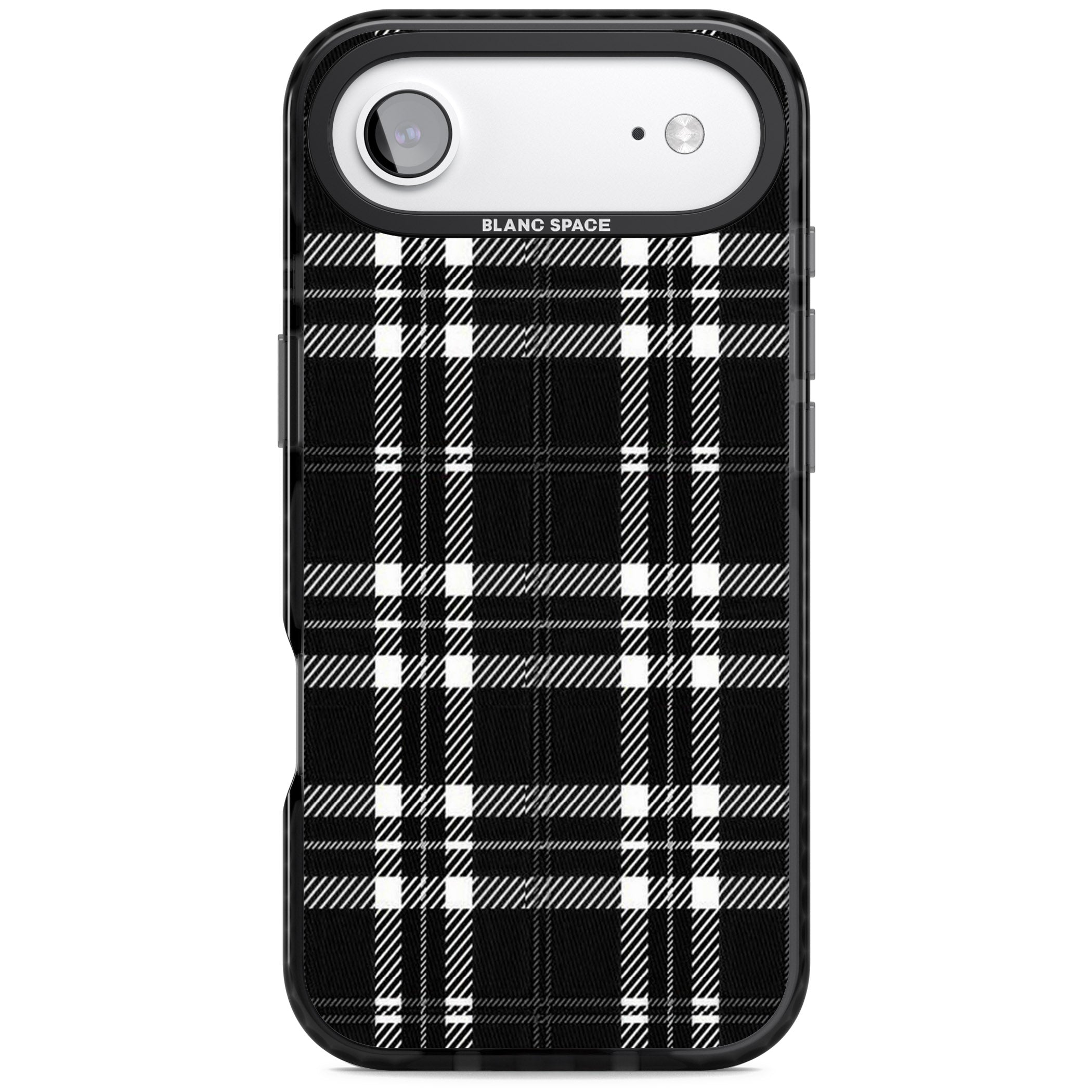 Divine Black Plaid iPhone 17 Air Impact Black Phone Case