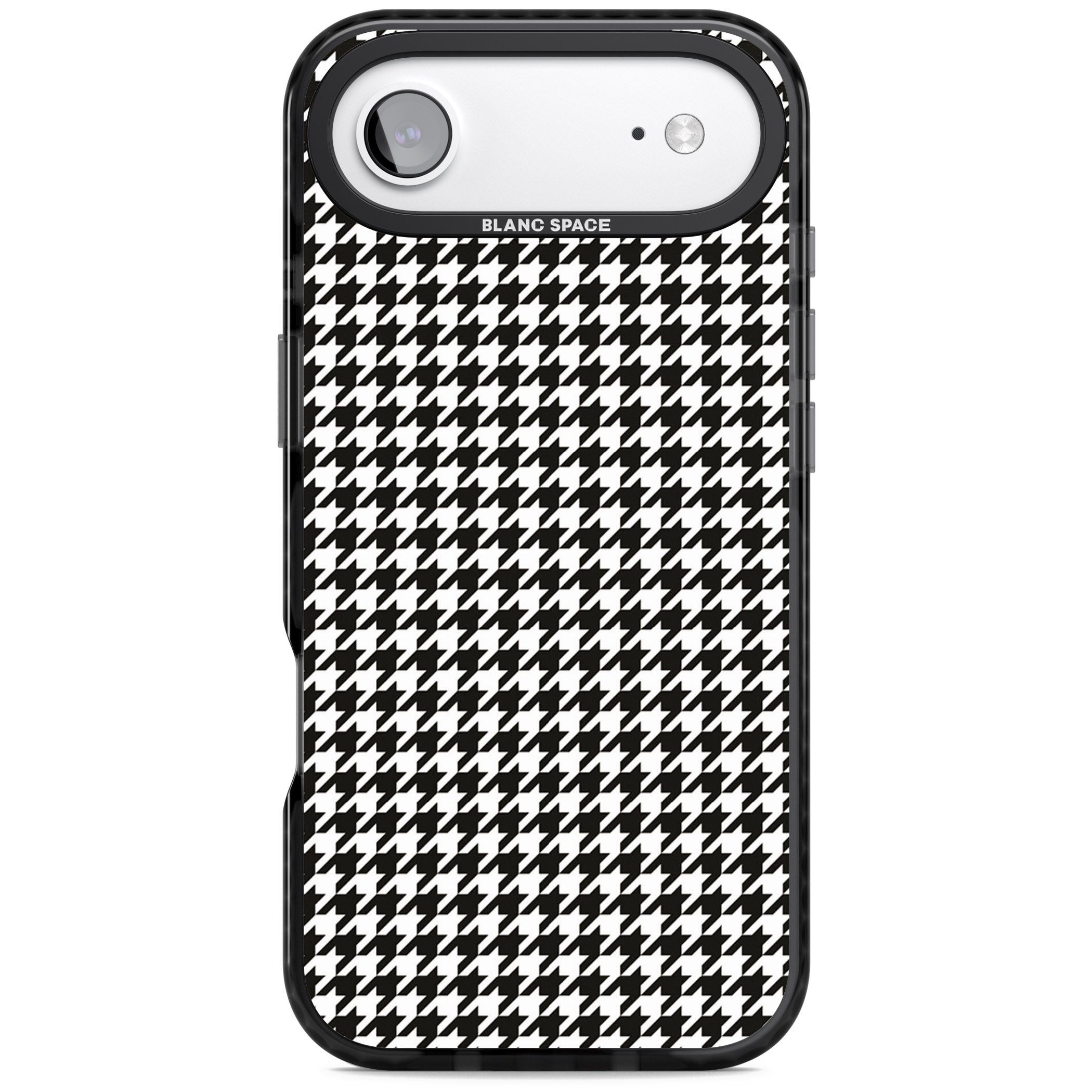 Chic Houndstooth Check iPhone 17 Air Impact Black Phone Case