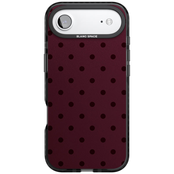 Burgundy Polka Dot