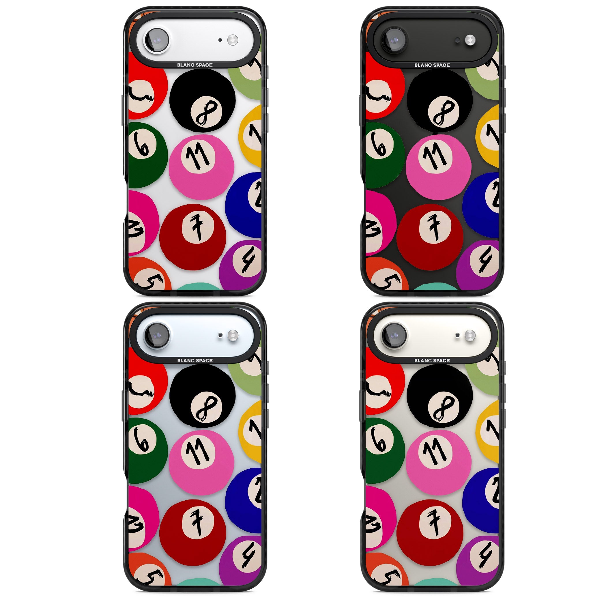 Pool Balls iPhone 17 Air Impact Black Phone Case APT Impact Protection