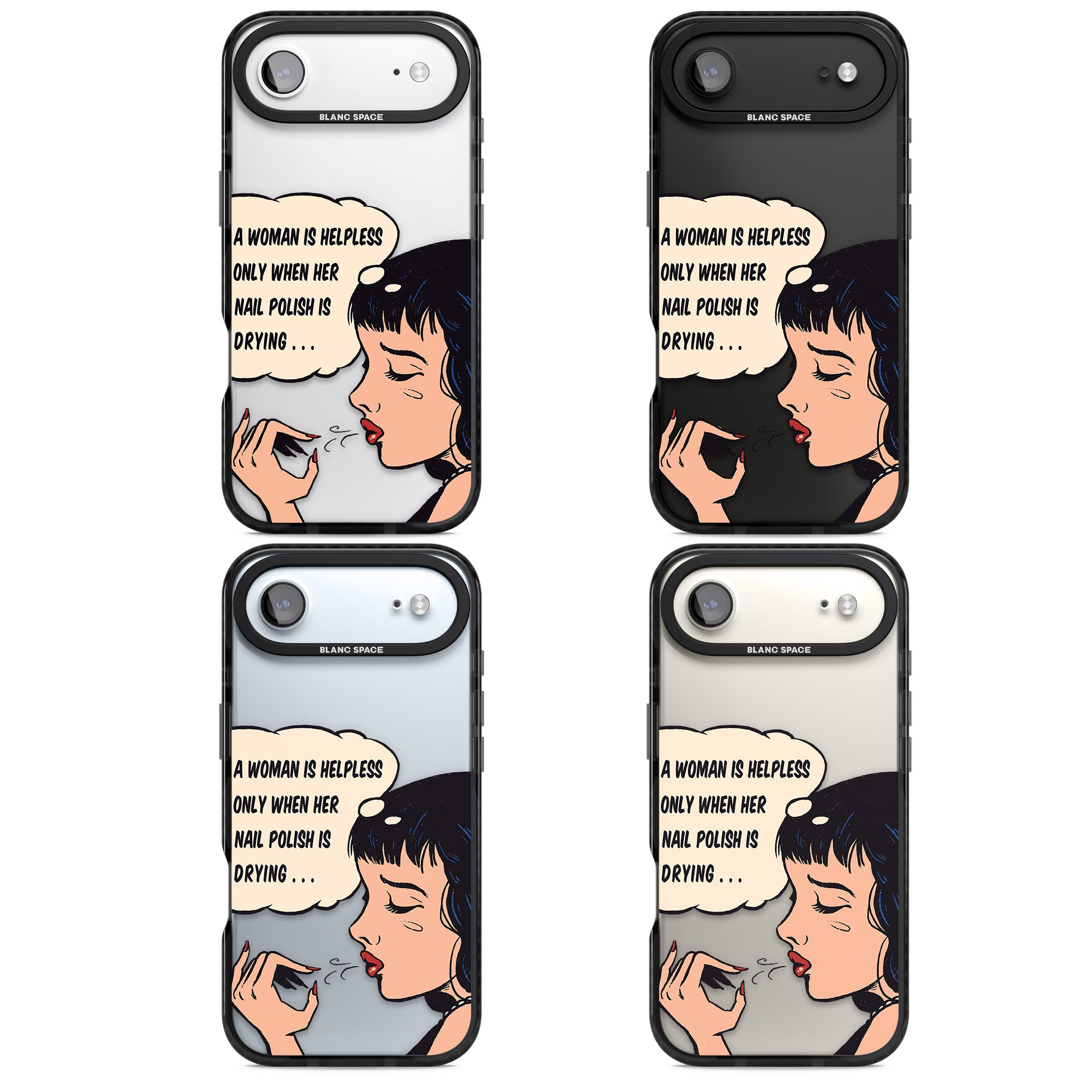 Drying Nails Pop Art iPhone 17 Air Impact Black Phone Case APT Impact Protection