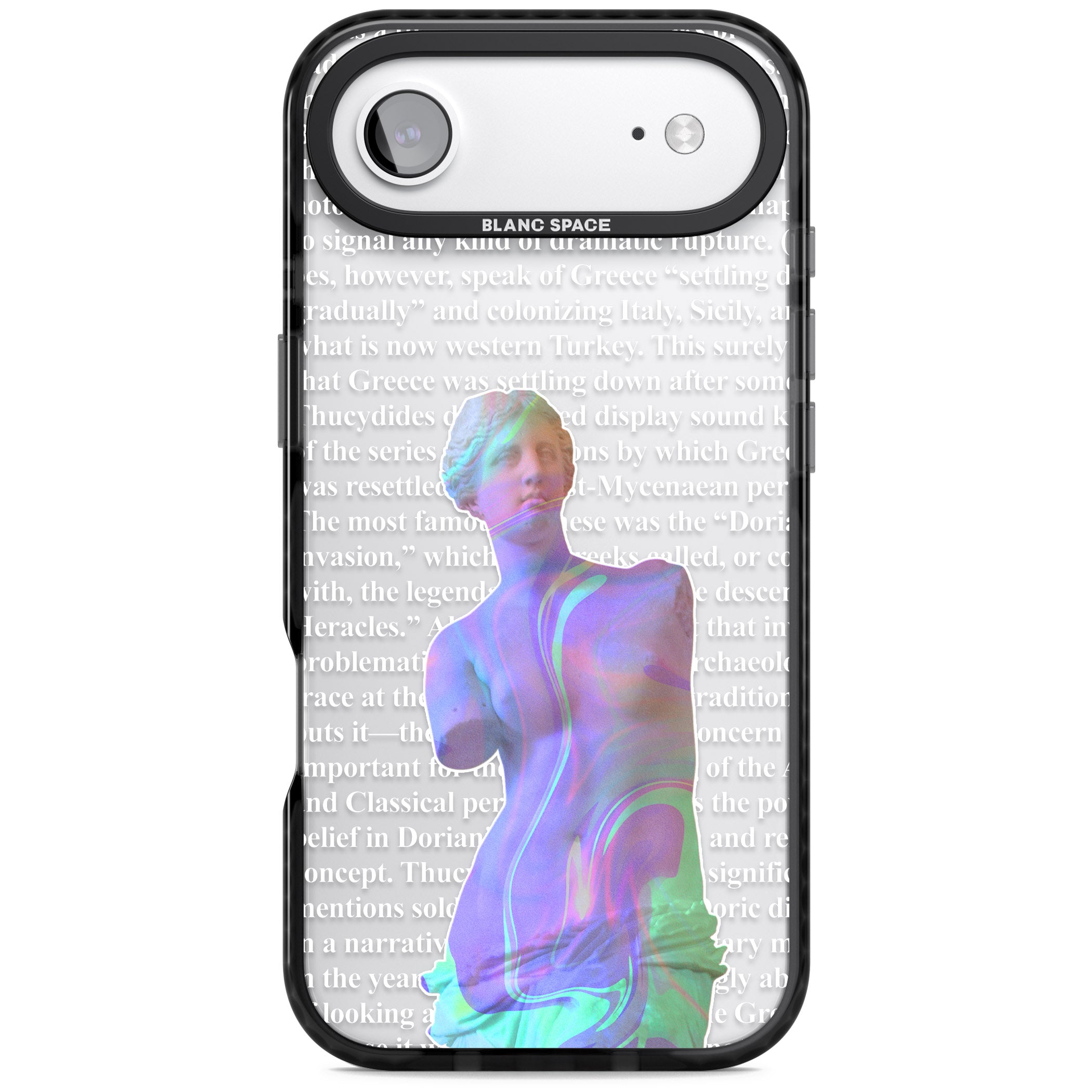 Iridescent De Milo iPhone 17 Air Impact Black Phone Case