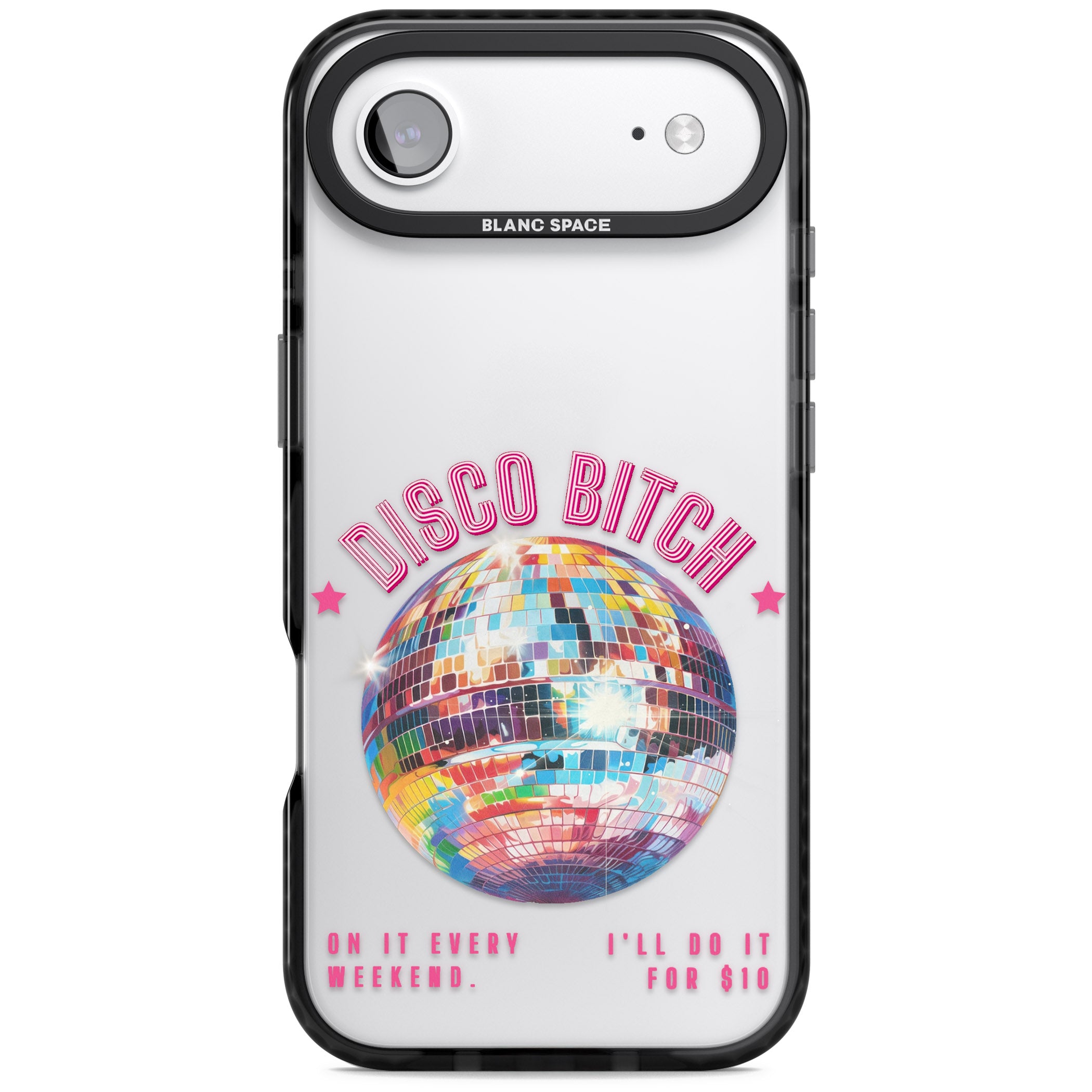Disco B Tch iPhone 17 Air Impact Black Phone Case