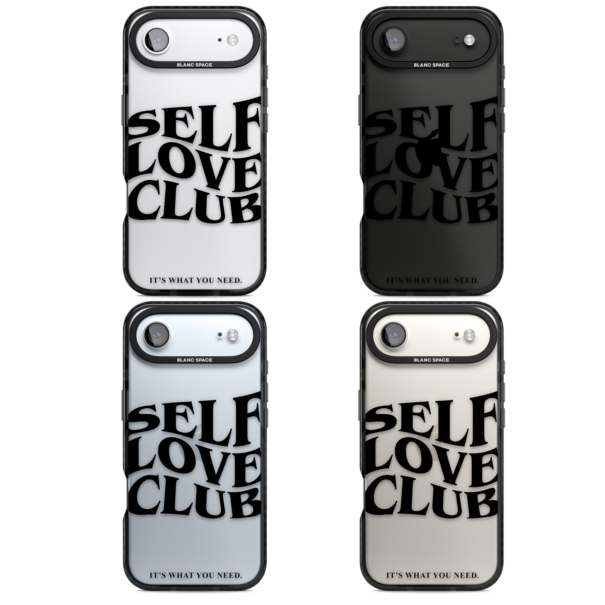 Self Love Club Black iPhone 17 Air Impact Black Phone Case APT Impact Protection