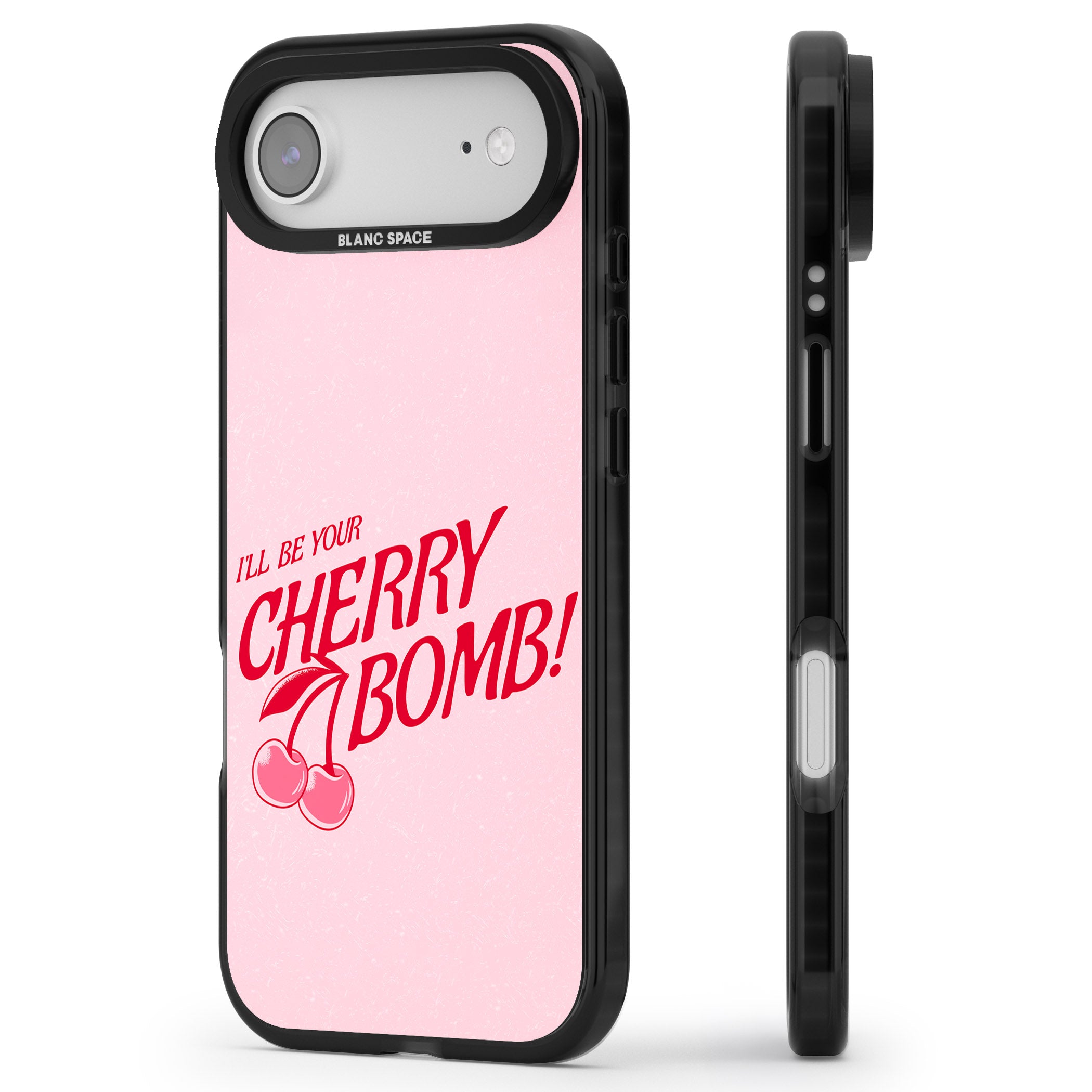 Your Cherry Bomb iPhone 17 Air Impact Black Phone Case Side Profile