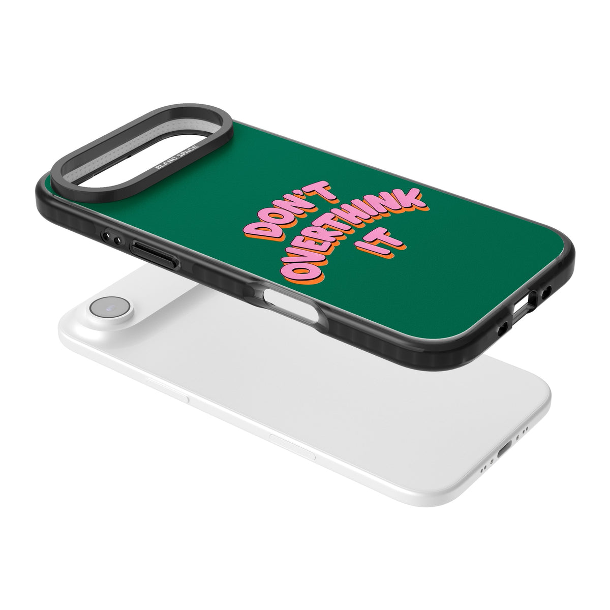 Don't Overthink It iPhone Air Impact Black Phone Case angled