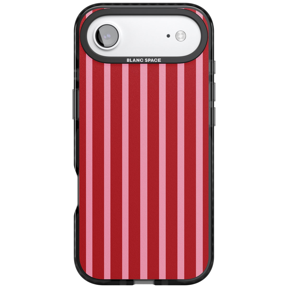 Raspberry Stripe iPhone Air Impact Black Phone Case front