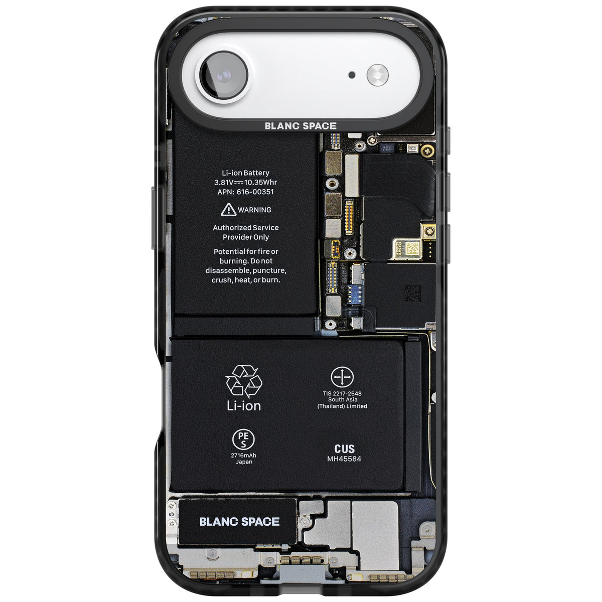 Circuit Board iPhone Air Impact Black Phone Case front