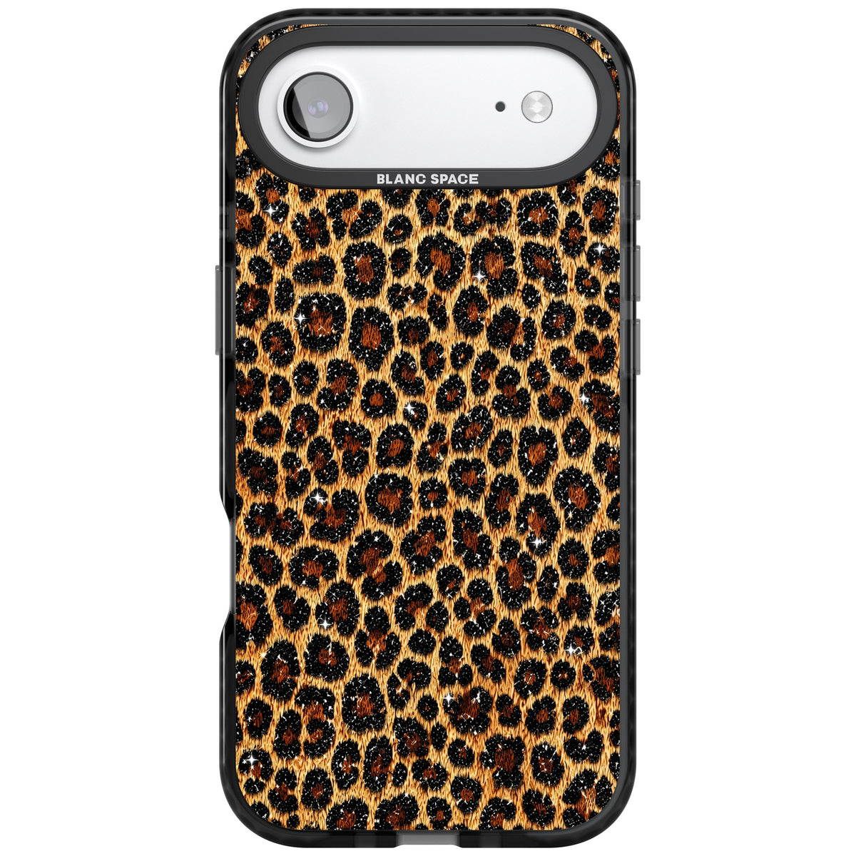 Diamond Leopard iPhone Air Impact Black Phone Case front