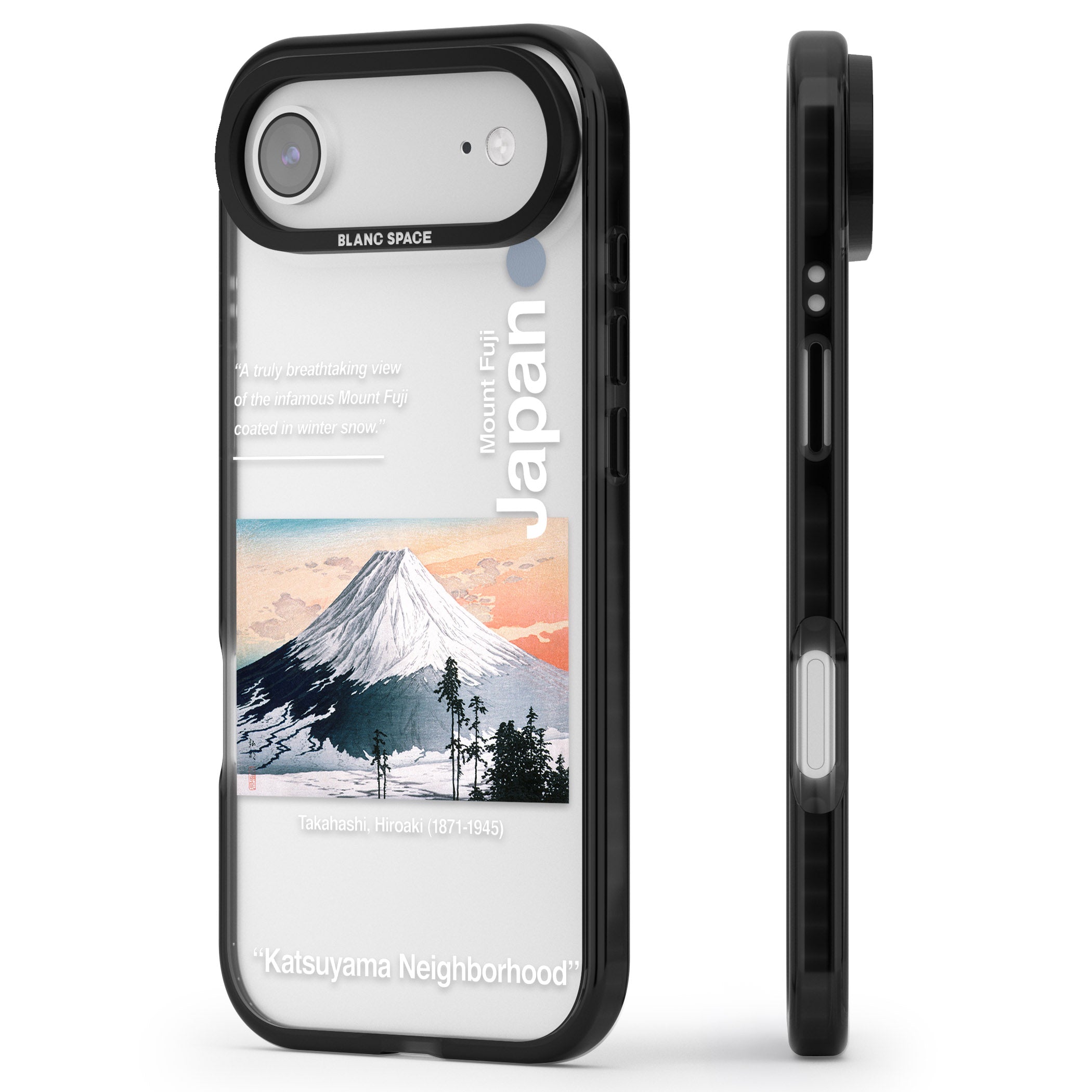 Katsuyama Neighborhood iPhone 17 Air Impact Black Phone Case Side Profile