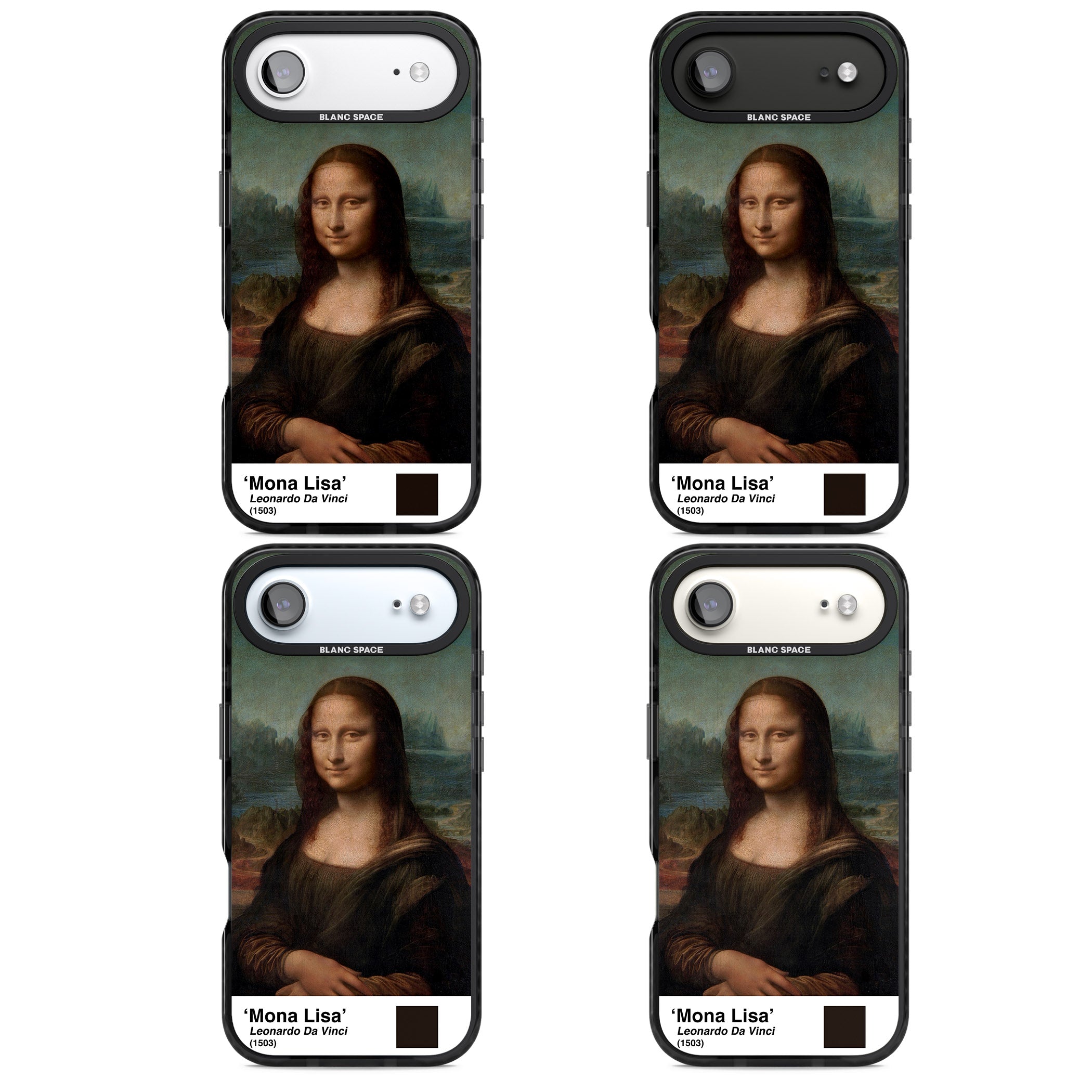 Mona Lisa iPhone 17 Air Impact Black Phone Case APT Impact Protection
