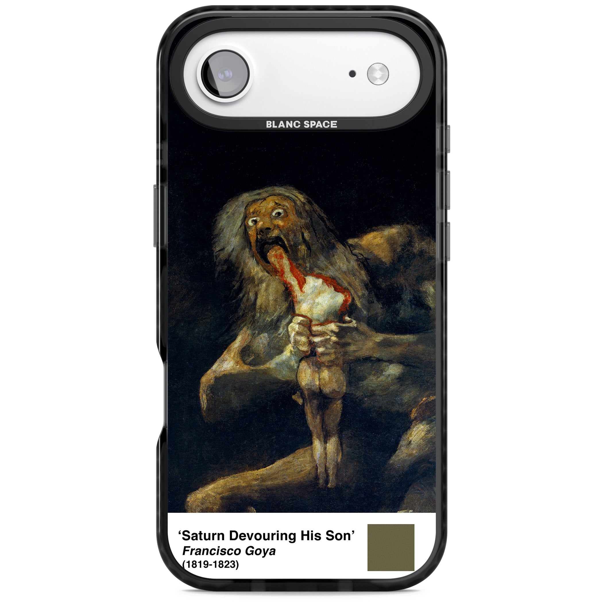 Saturn Devouring His Son iPhone 17 Air Impact Black Phone Case