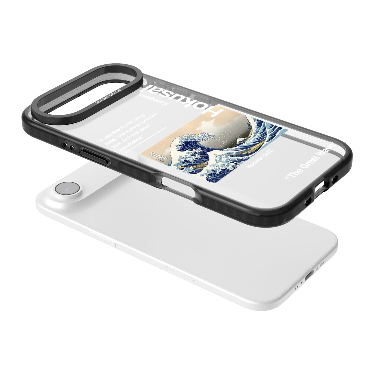 The Great Wave iPhone Air Impact Black Phone Case angled