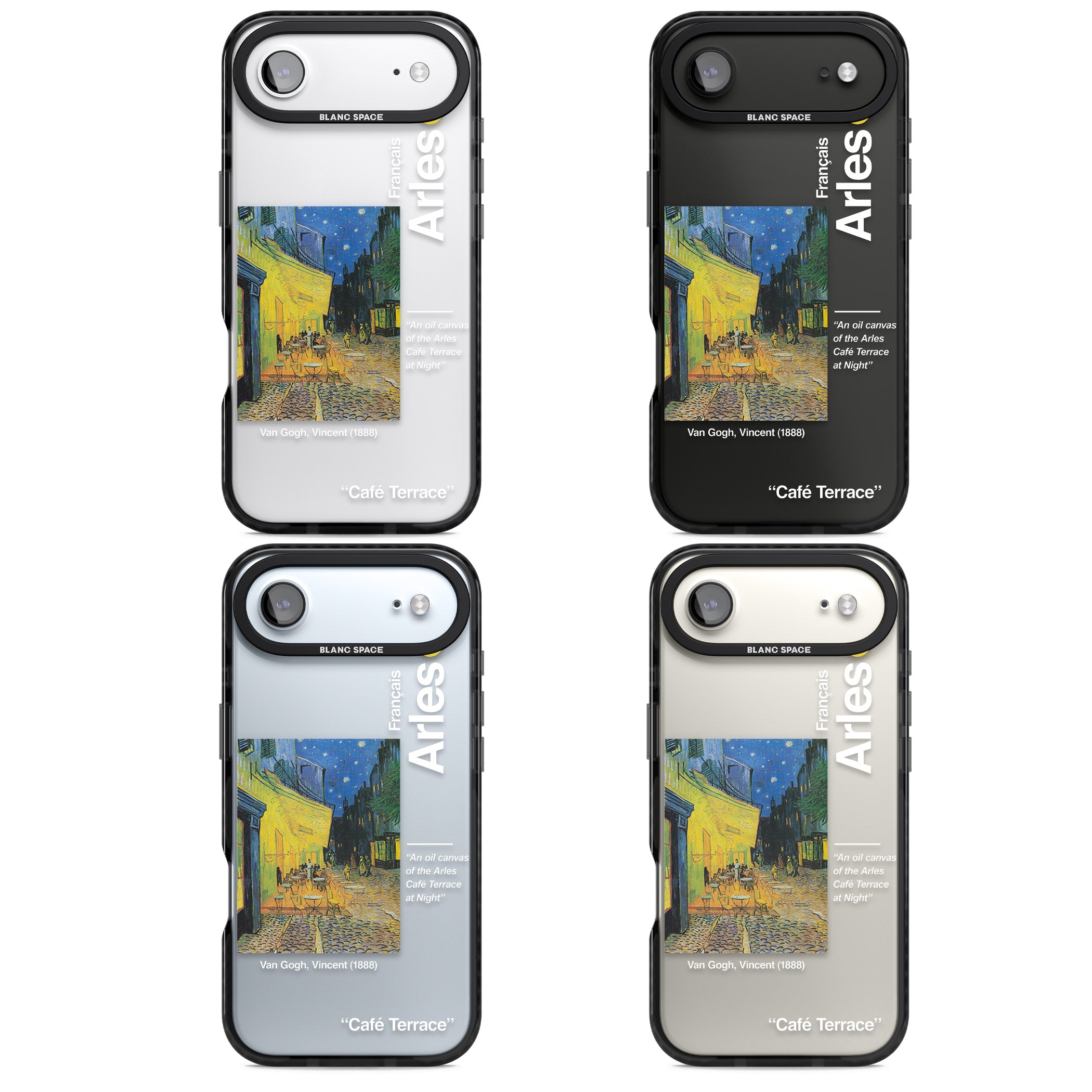 Cafe Terrace At Night iPhone 17 Air Impact Black Phone Case APT Impact Protection