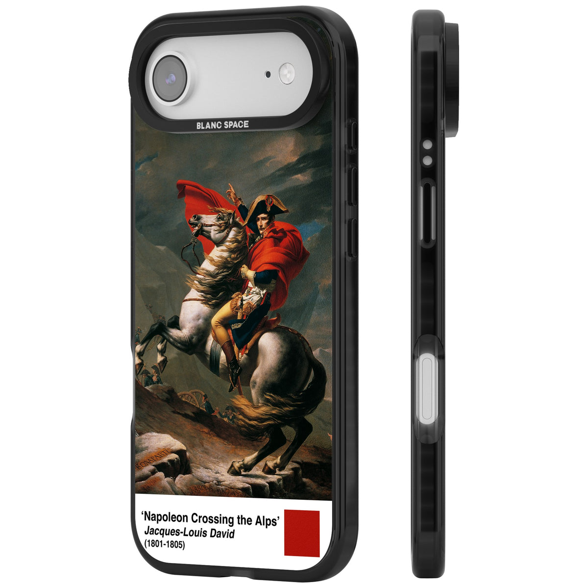 Napoleon Crossing The Alps iPhone Air Impact Black Phone Case side