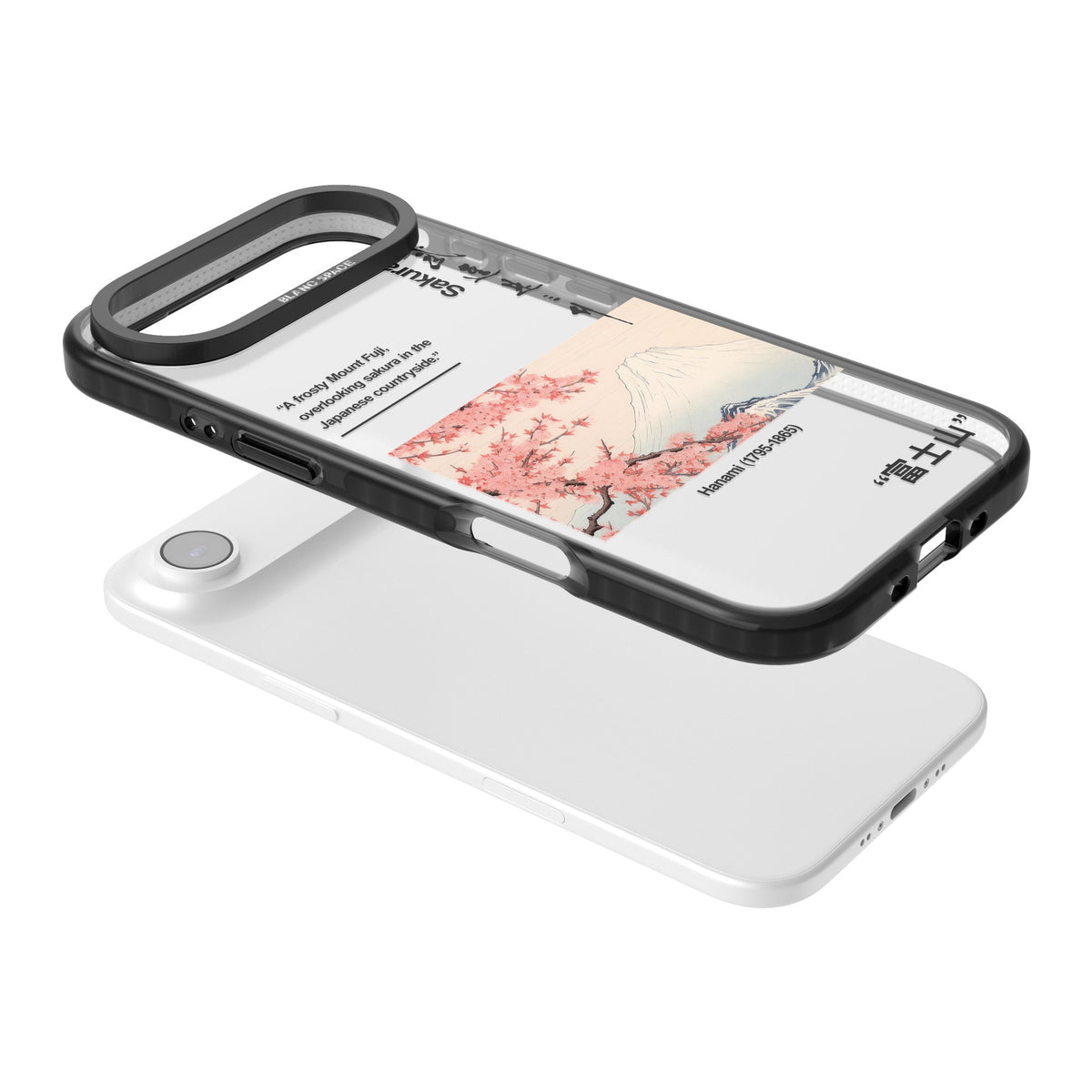 Hanami iPhone Air Impact Black Phone Case angled