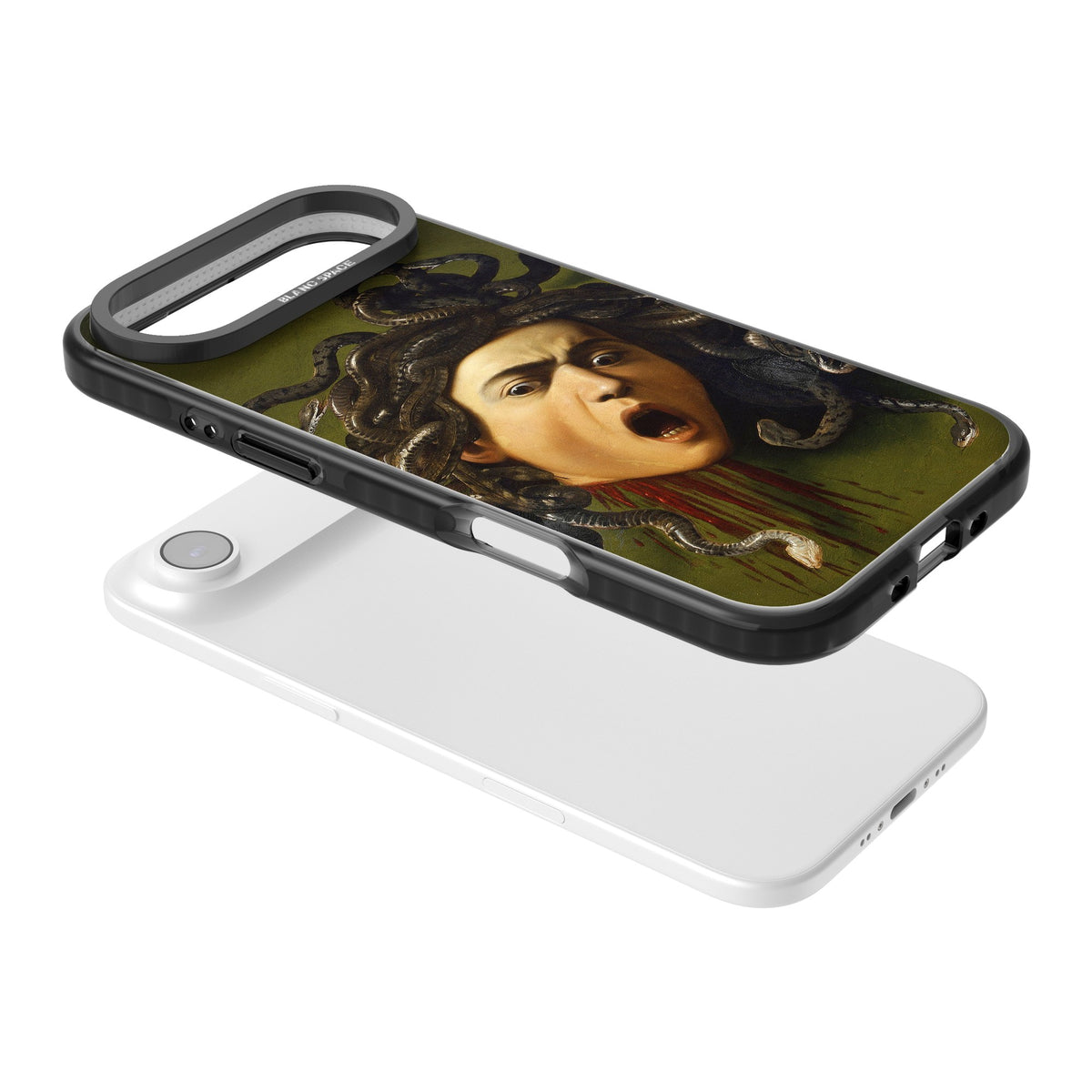 Head of Medusa iPhone Air Impact Black Phone Case angled
