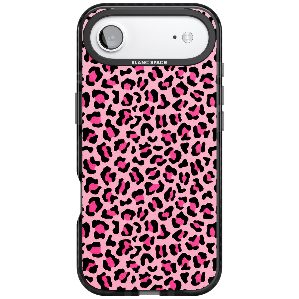Pink Leopard iPhone Air Impact Black Phone Case front