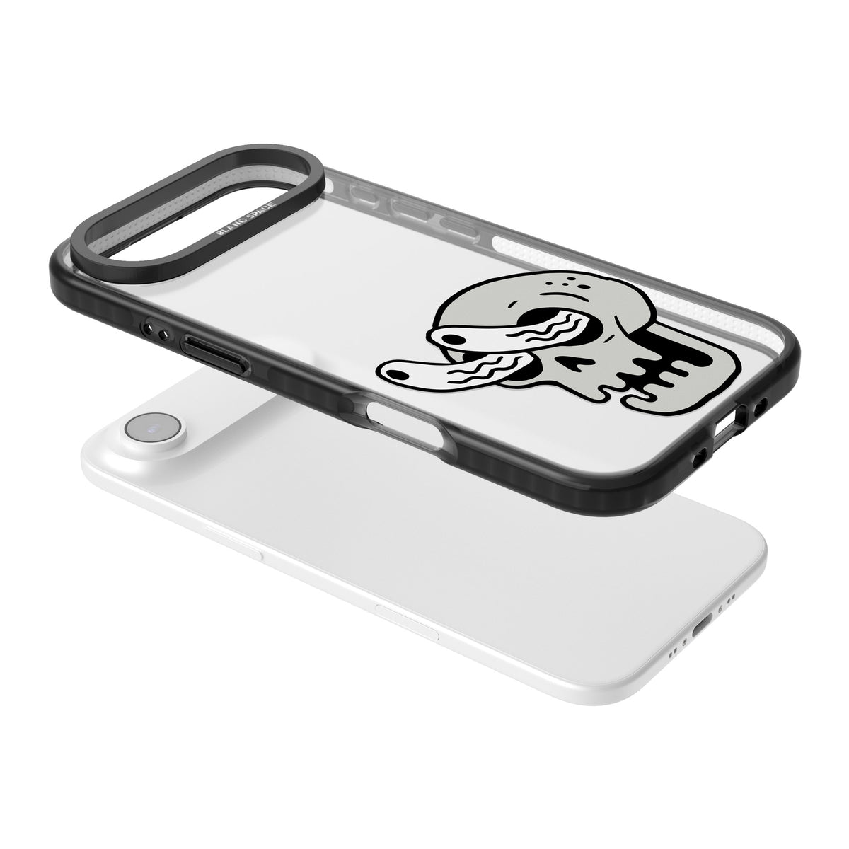 Skull Eyes iPhone Air Impact Black Phone Case angled