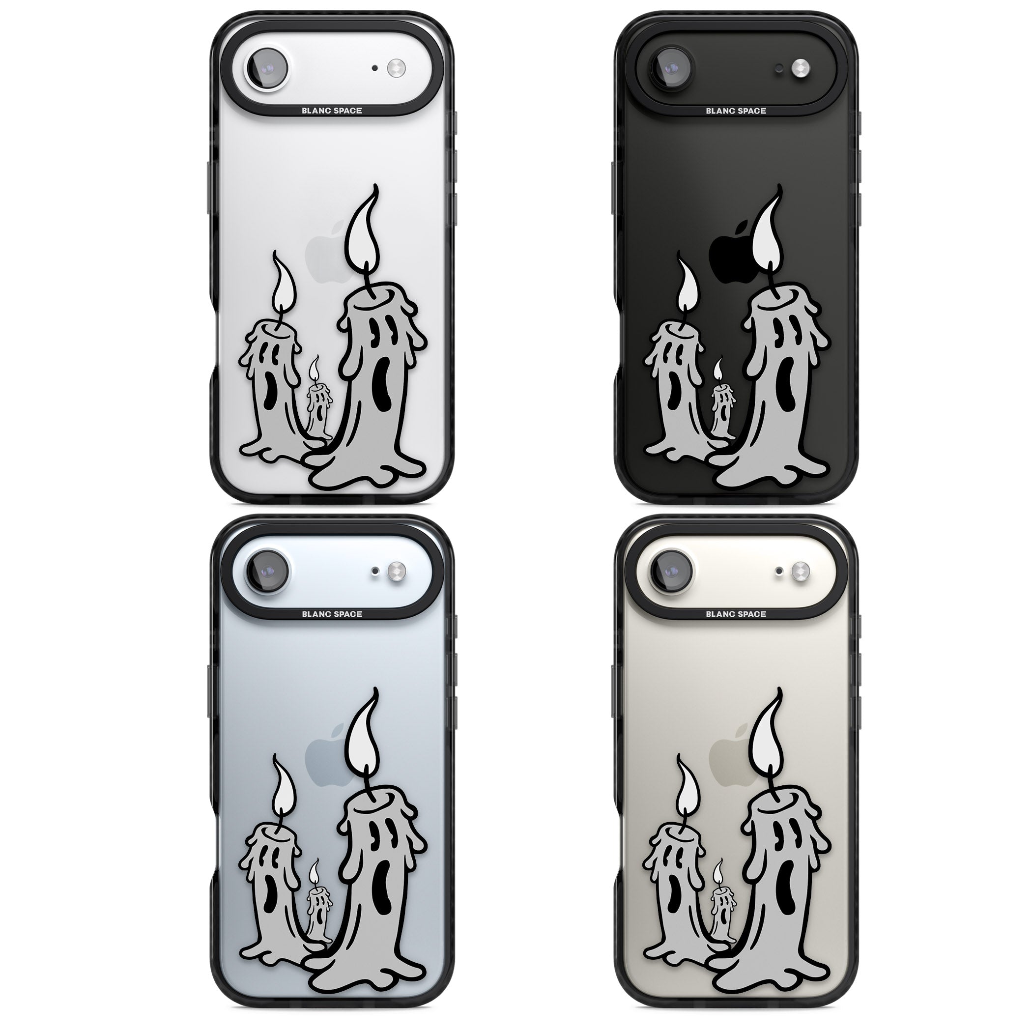 Candle Lit iPhone 17 Air Impact Black Phone Case APT Impact Protection