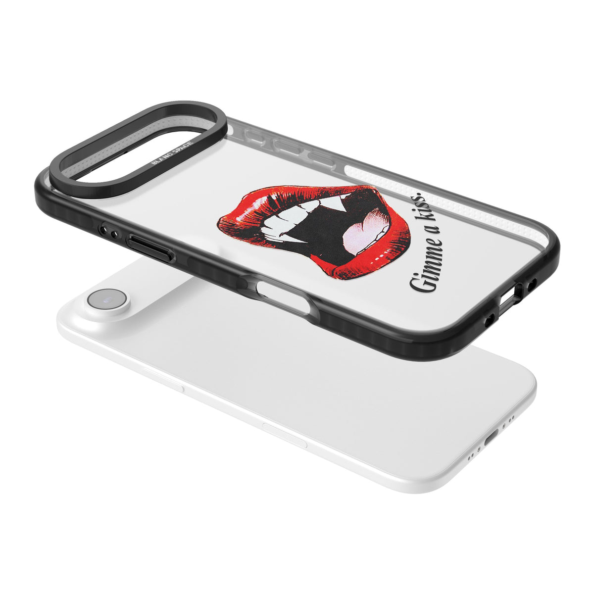 Gimme A Kiss iPhone Air Impact Black Phone Case angled