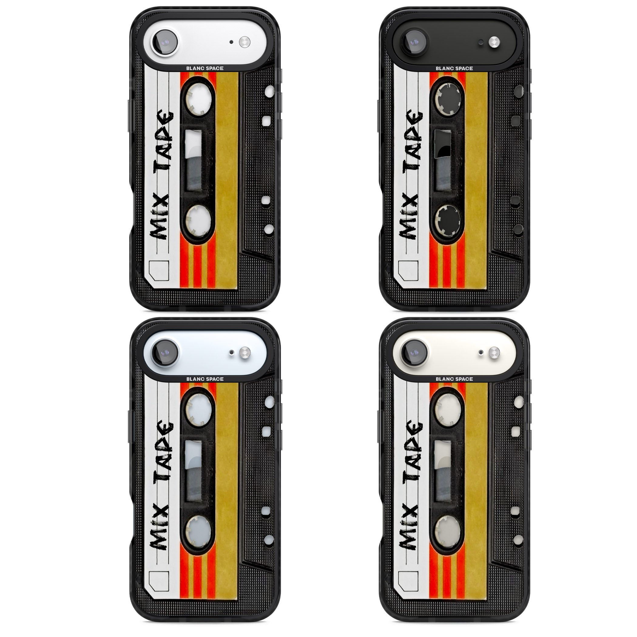 Retro Mix Tape iPhone 17 Air Impact Black Phone Case APT Impact Protection