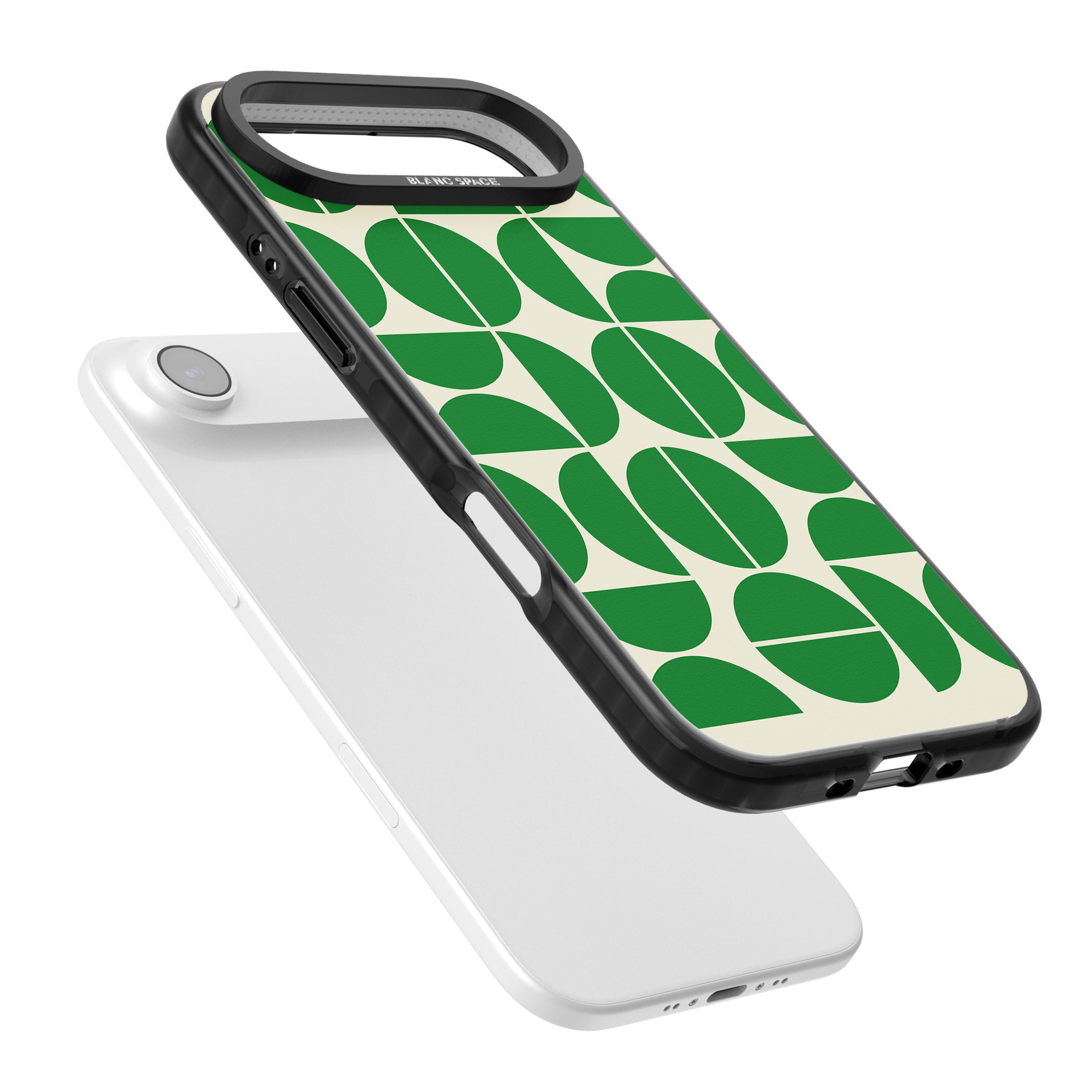 Retro Green Circles iPhone 17 Air Impact Black Phone Case Colours