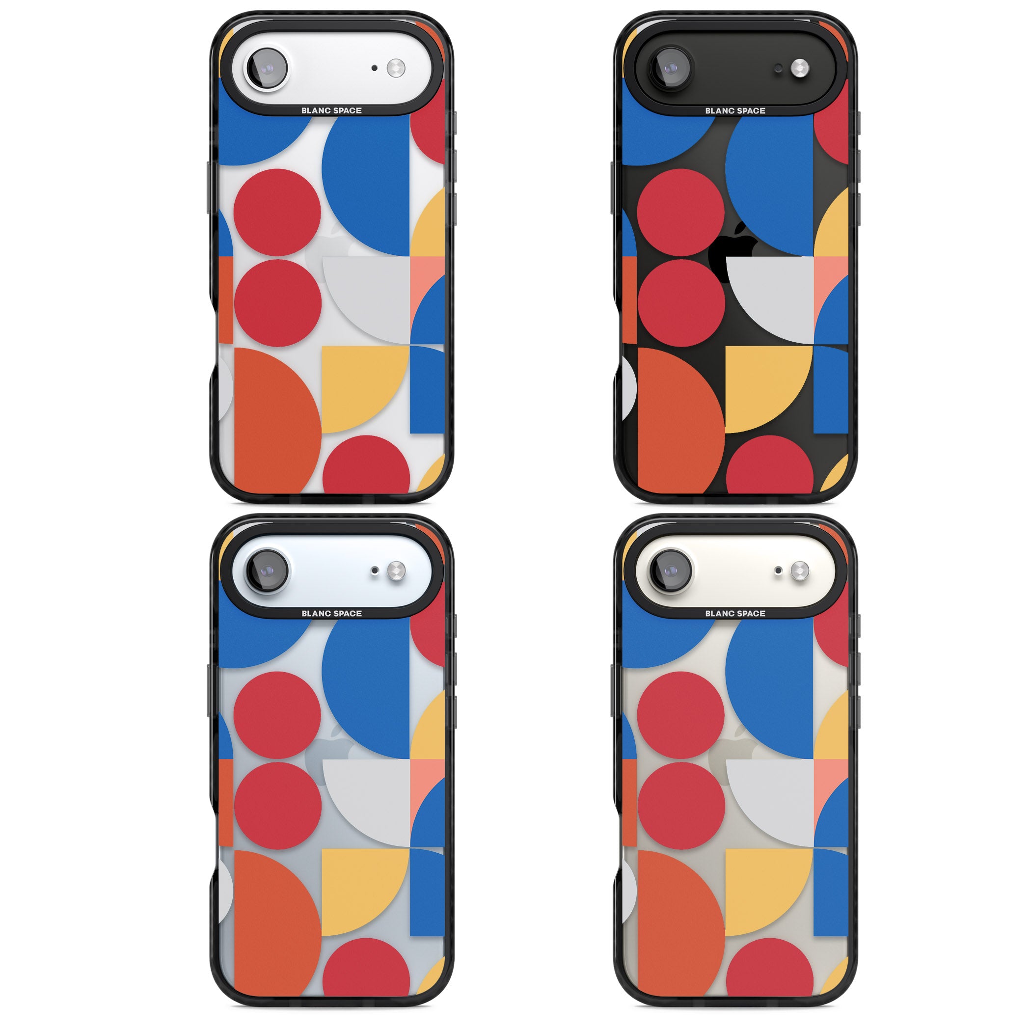 Abstract Colorful Geometric iPhone 17 Air Impact Black Phone Case APT Impact Protection