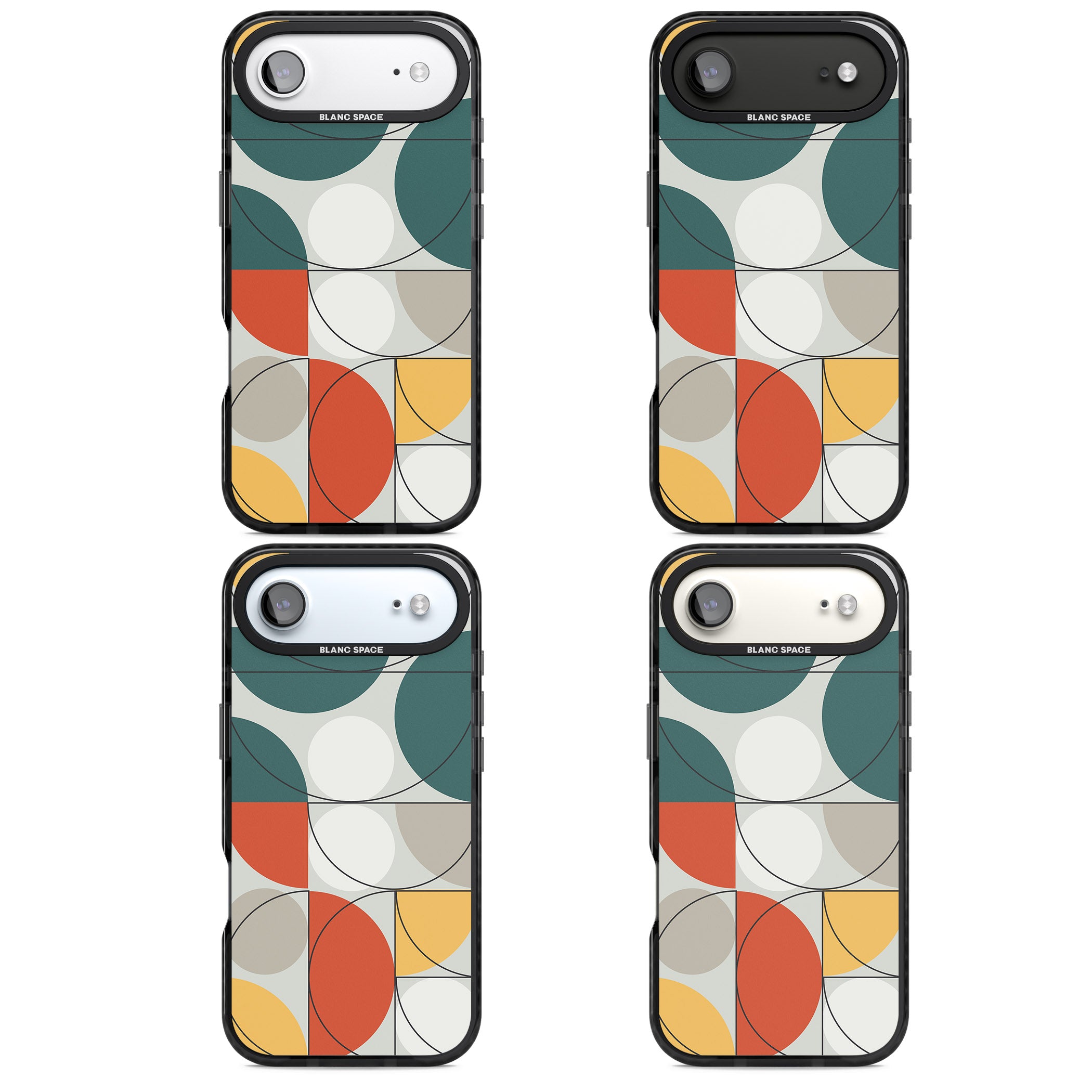 Modern Abstract Circle iPhone 17 Air Impact Black Phone Case APT Impact Protection