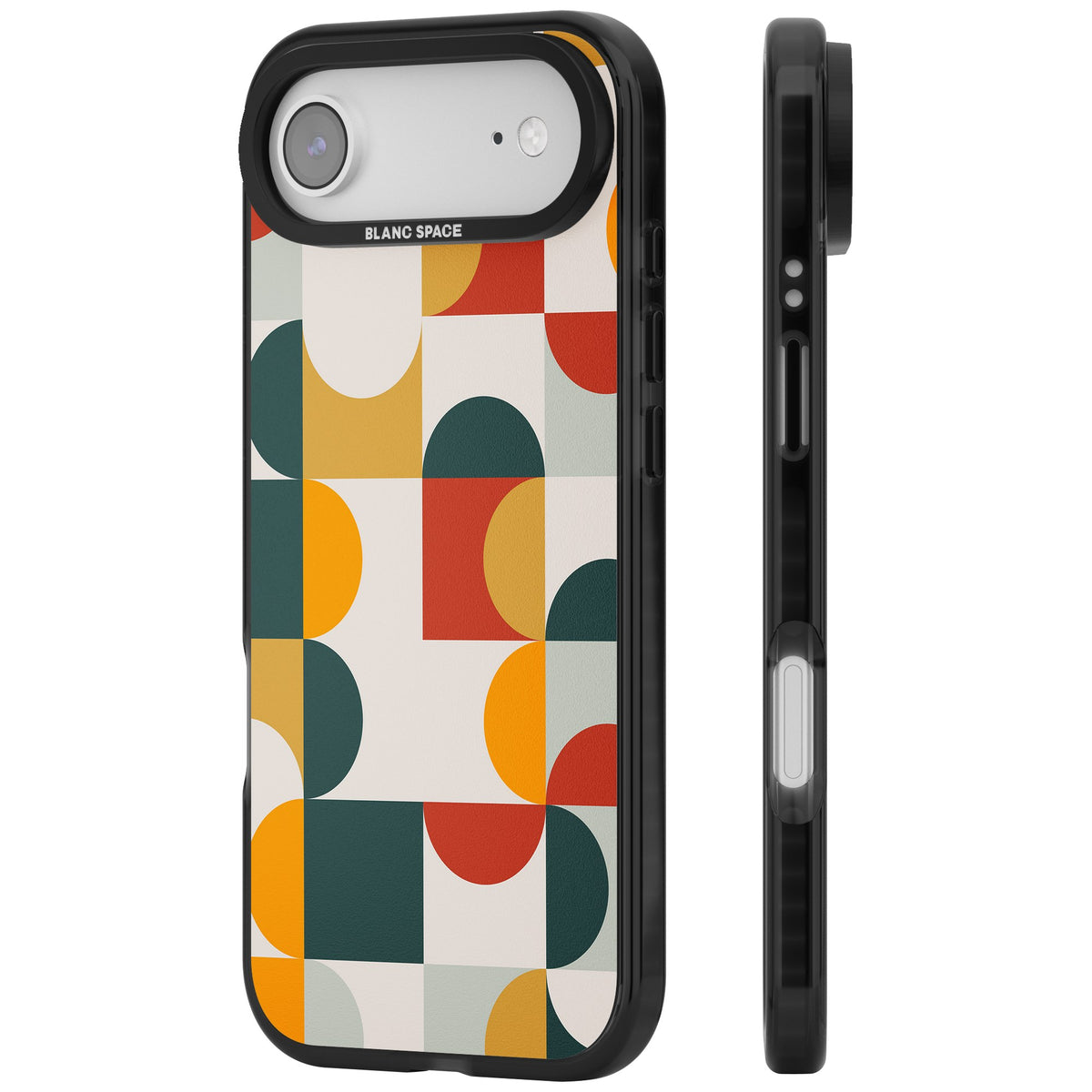 Retro Color Blocks iPhone Air Impact Black Phone Case side