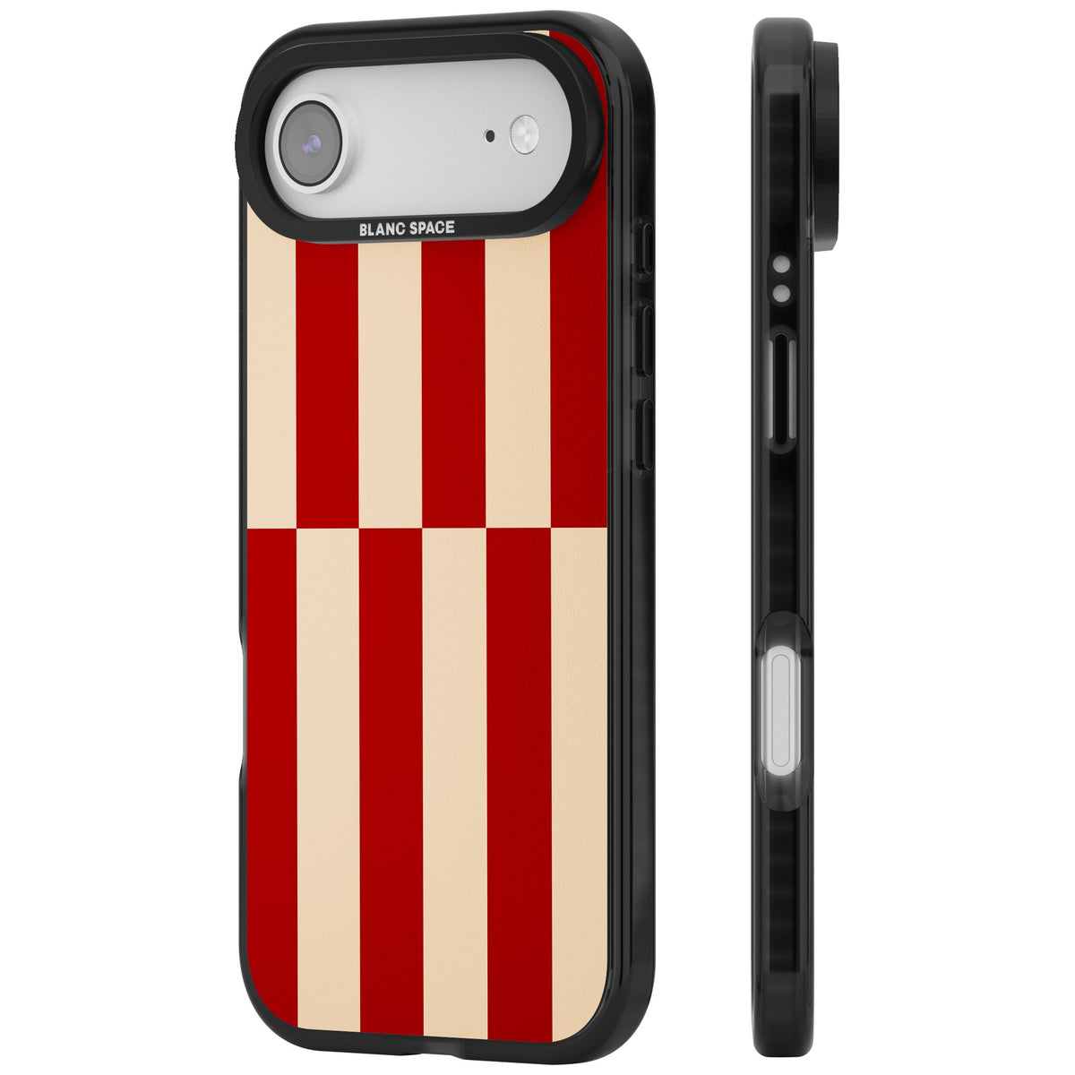 Rouge Stripes iPhone Air Impact Black Phone Case side