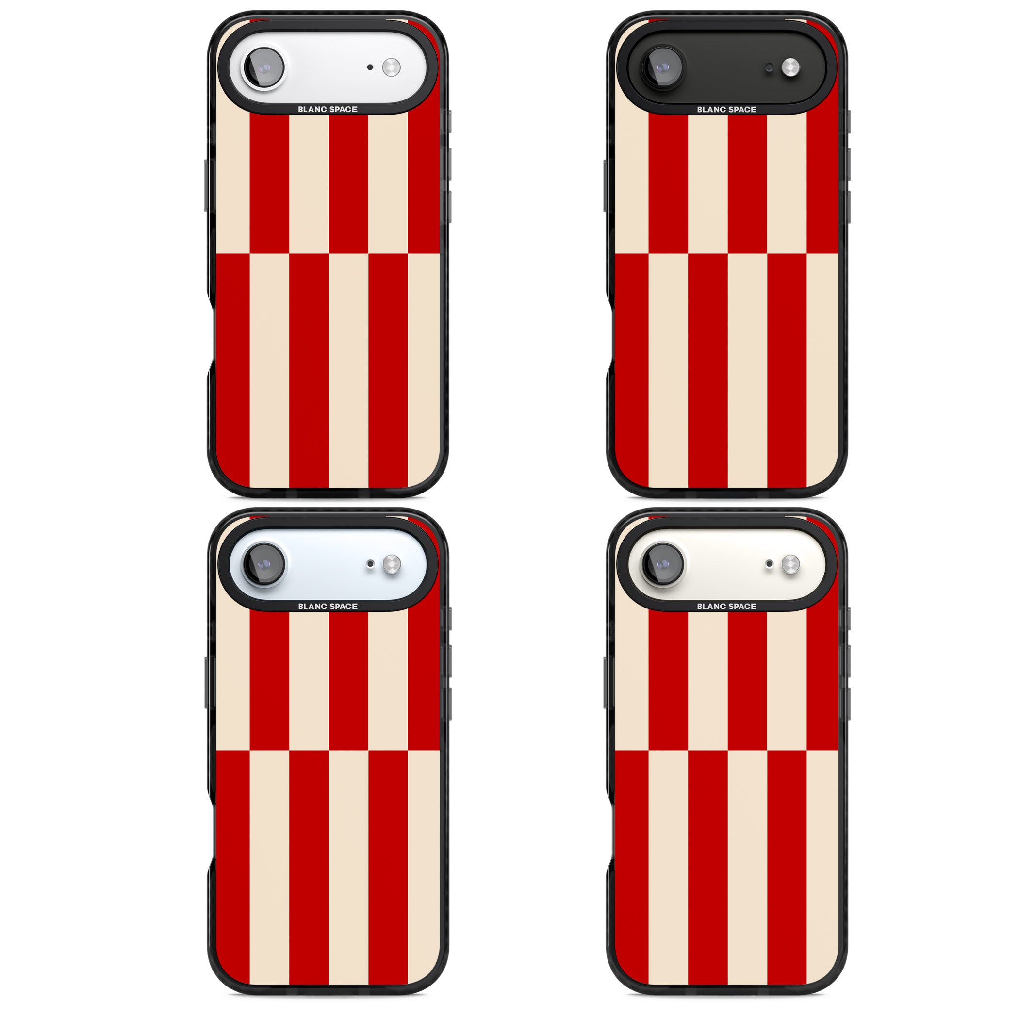 Retro Red Stripes iPhone 17 Air Impact Black Phone Case APT Impact Protection