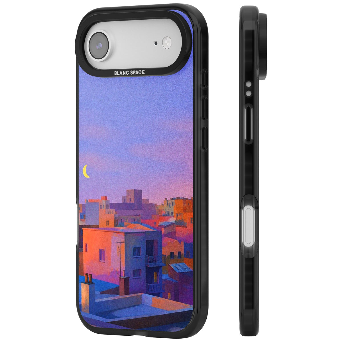 Twilight Rooftops iPhone Air Impact Black Phone Case side