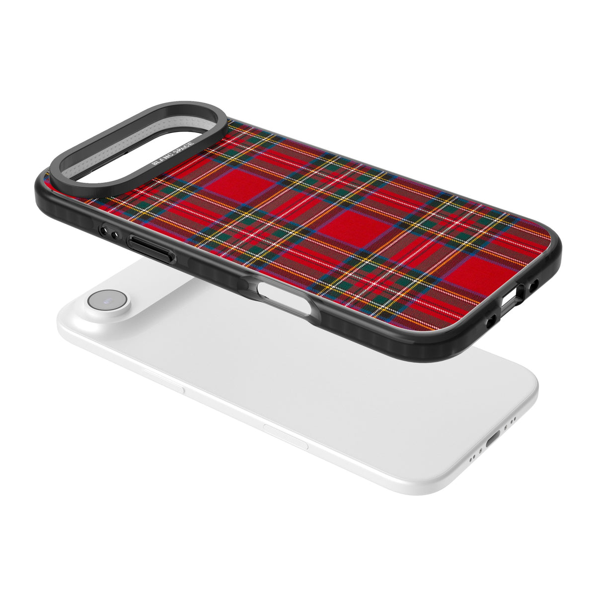 Royal Stewart Tartan iPhone Air Impact Black Phone Case angled