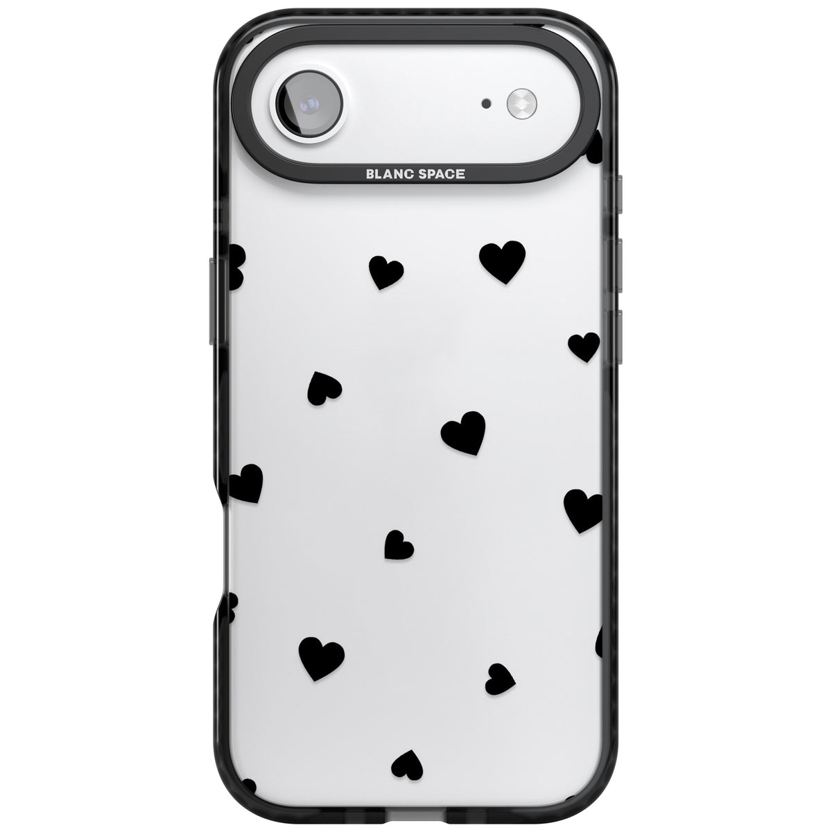 Black Hearts iPhone Air Impact Black Phone Case front