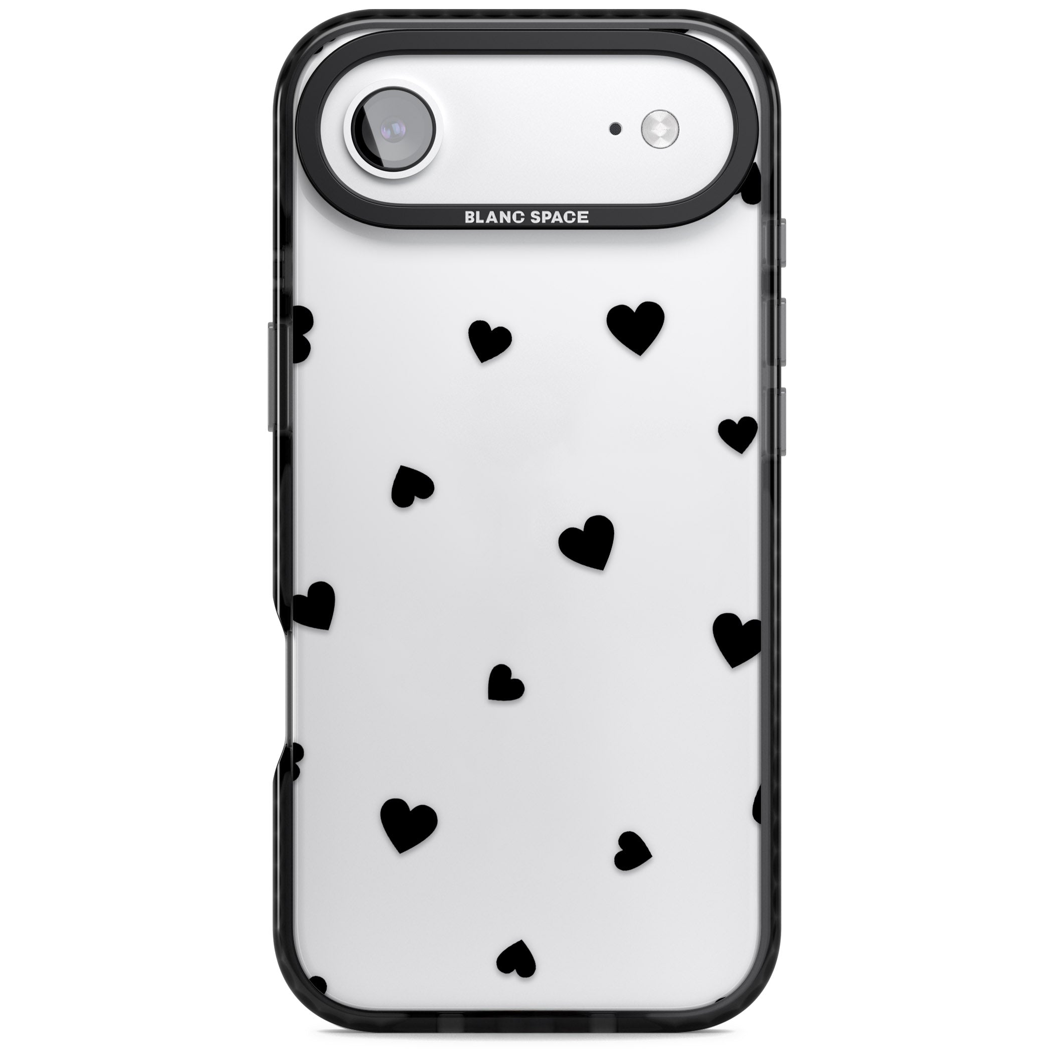 Black Hearts iPhone 17 Air Impact Black Phone Case