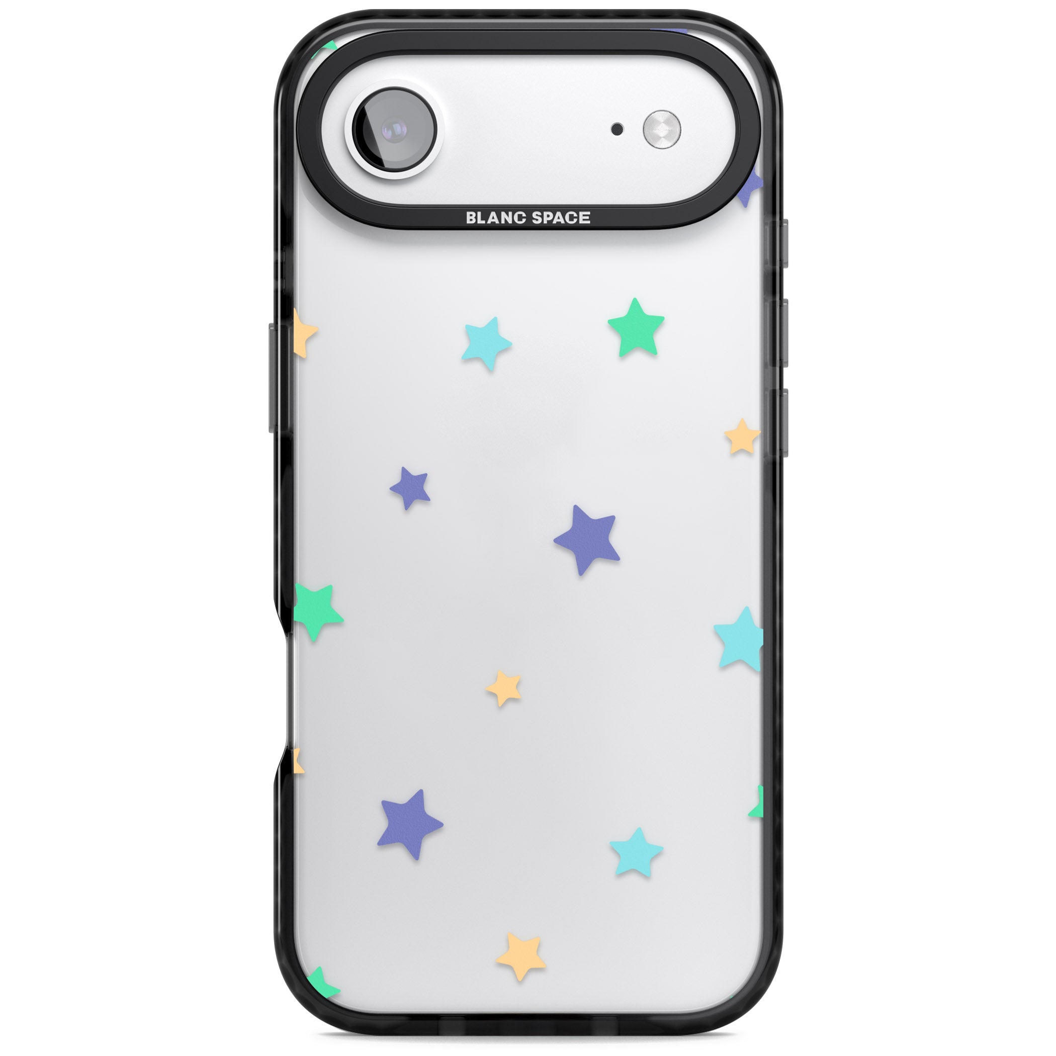 Pastel Star Pattern iPhone 17 Air Impact Black Phone Case