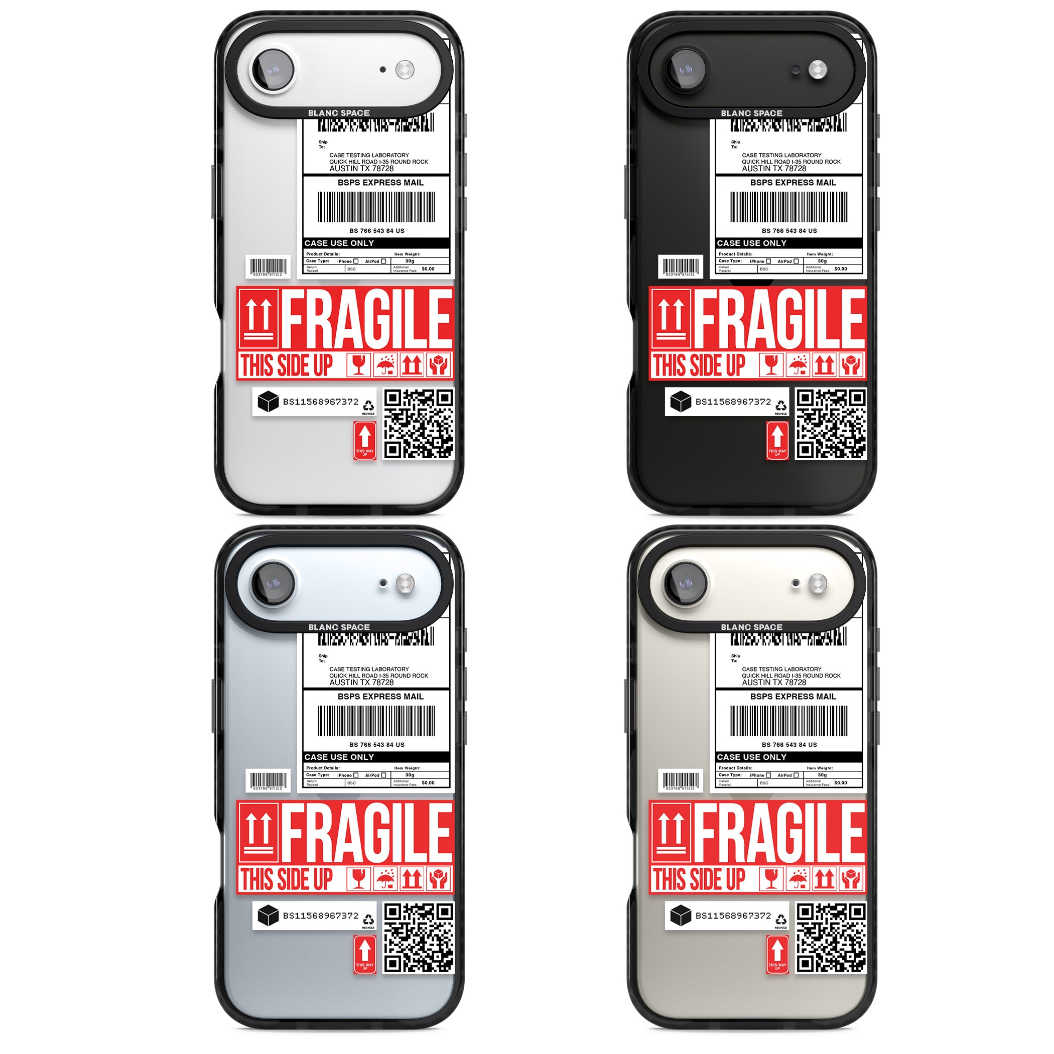 Shipping Label iPhone 17 Air Impact Black Phone Case APT Impact Protection