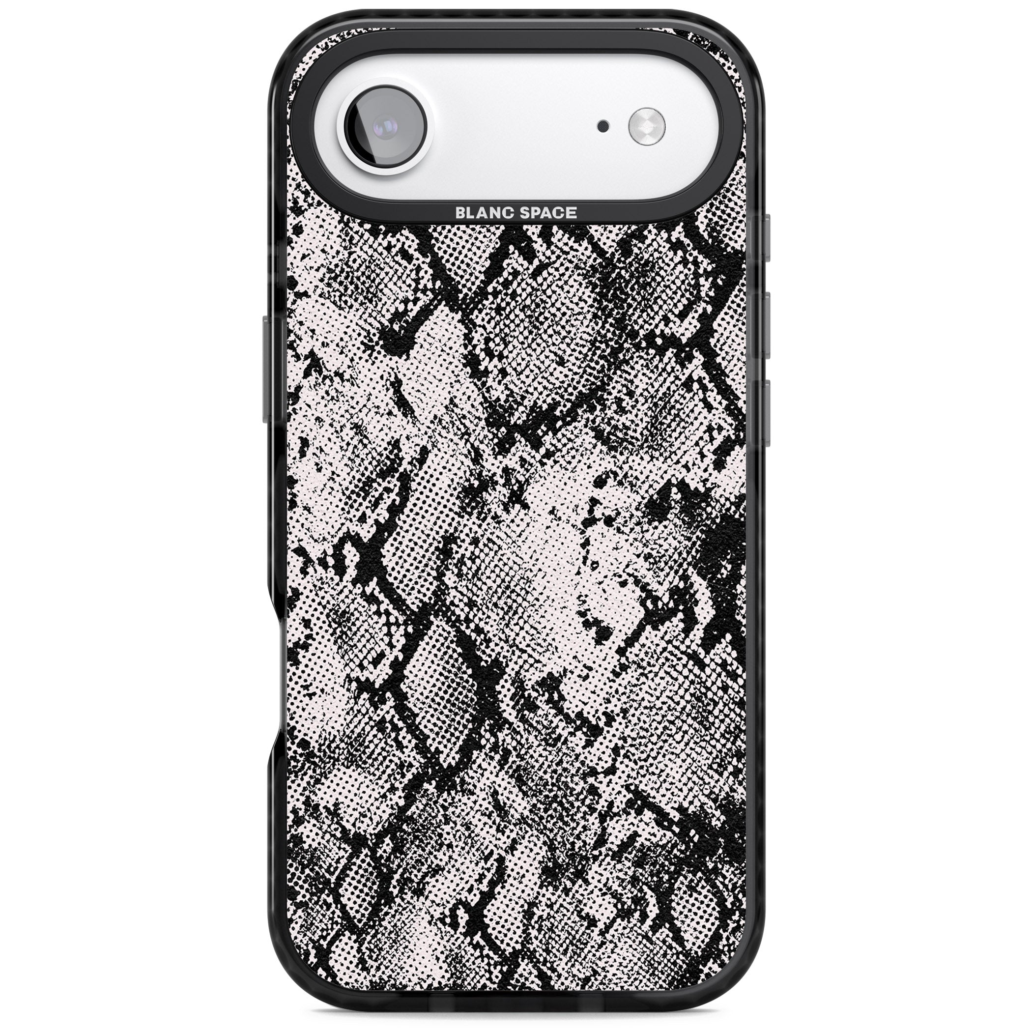 Pastel Snakeskin Grey iPhone 17 Air Impact Black Phone Case