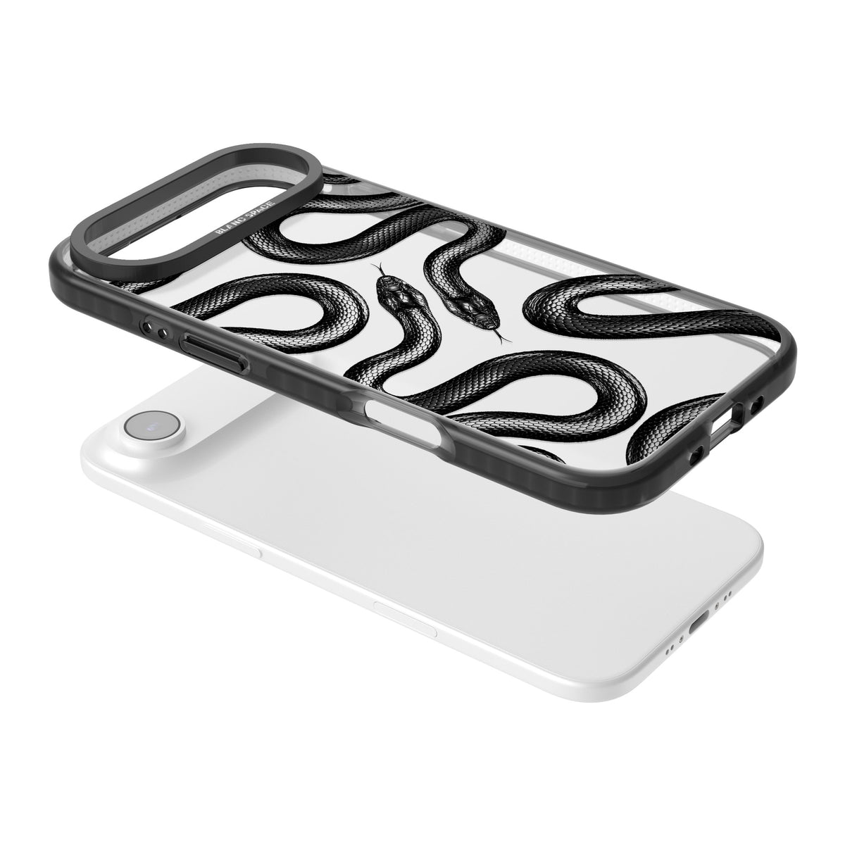 Black Kingsnake iPhone Air Impact Black Phone Case angled