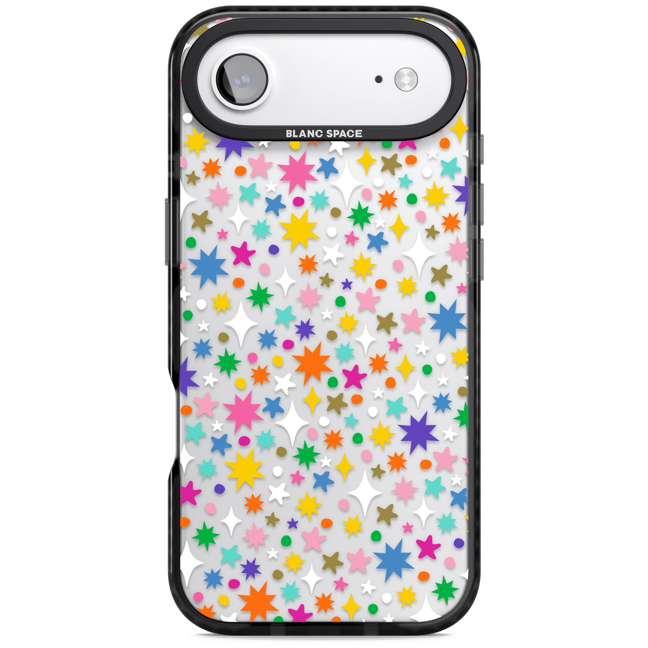 Rainbow Starburst iPhone 17 Air Impact Black Phone Case